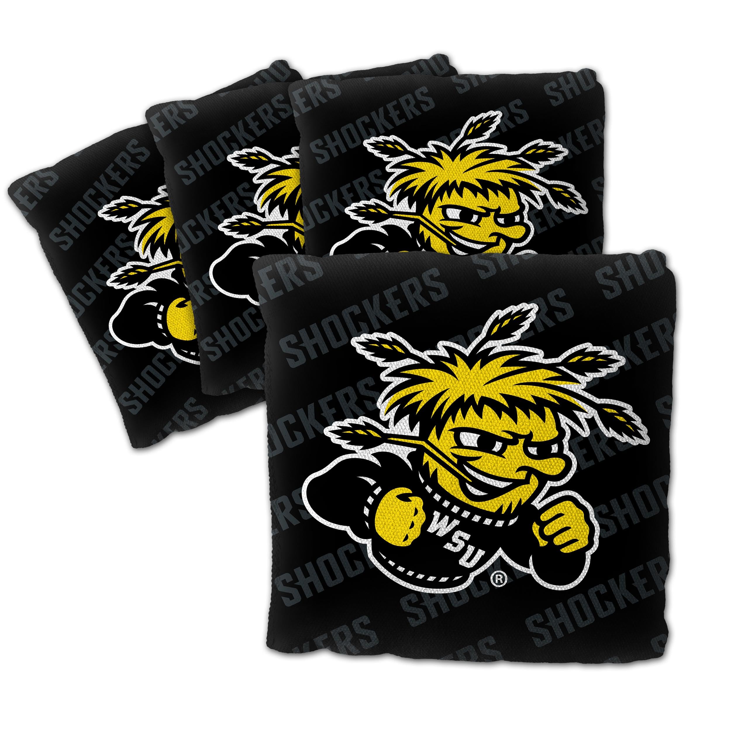 YouTheFan NCAA Wichita State Shockers Cornhole Bags - 4PK - Black - Sports Collectibles, Sports Memorabilia, Sports Fan Shop, Sports Gifts