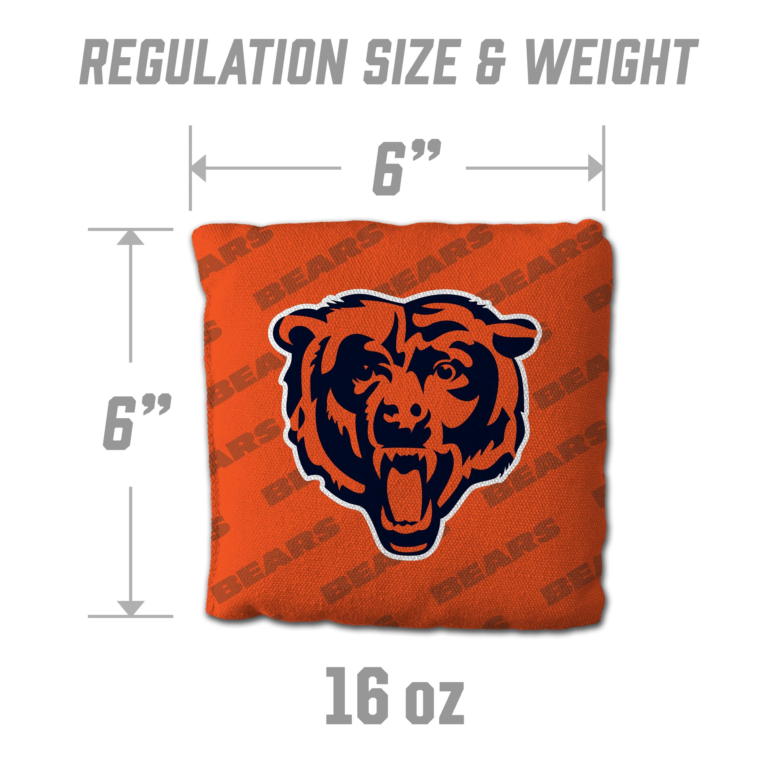 YouTheFan NFL Chicago Bears Cornhole Bags - 4PK - Orange - Sports Collectibles, Sports Memorabilia, Sports Fan Shop, Sports Gifts