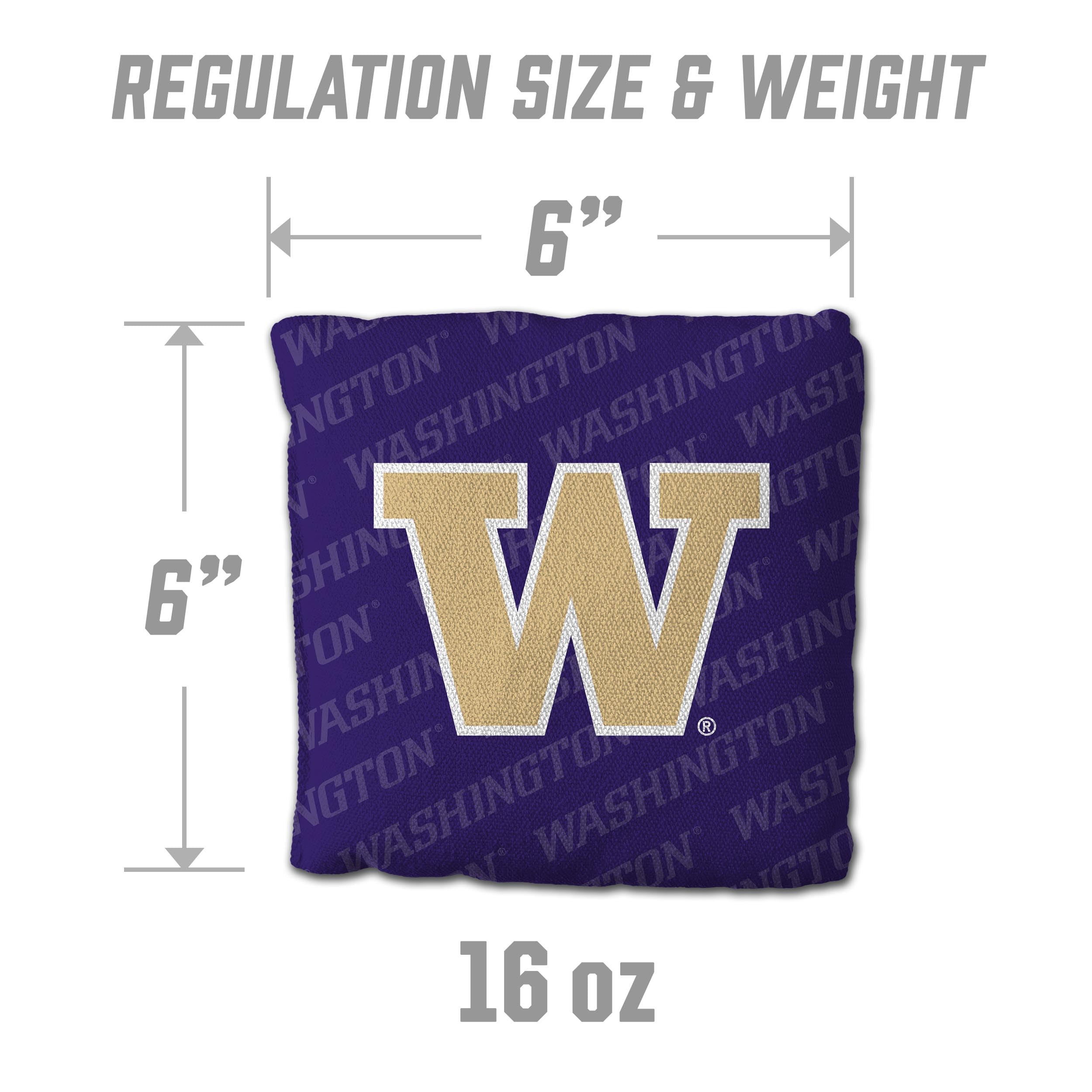 YouTheFan NCAA Washington Huskies Cornhole Bags - 4PK - Purple - Sports Collectibles, Sports Memorabilia, Sports Fan Shop, Sports Gifts