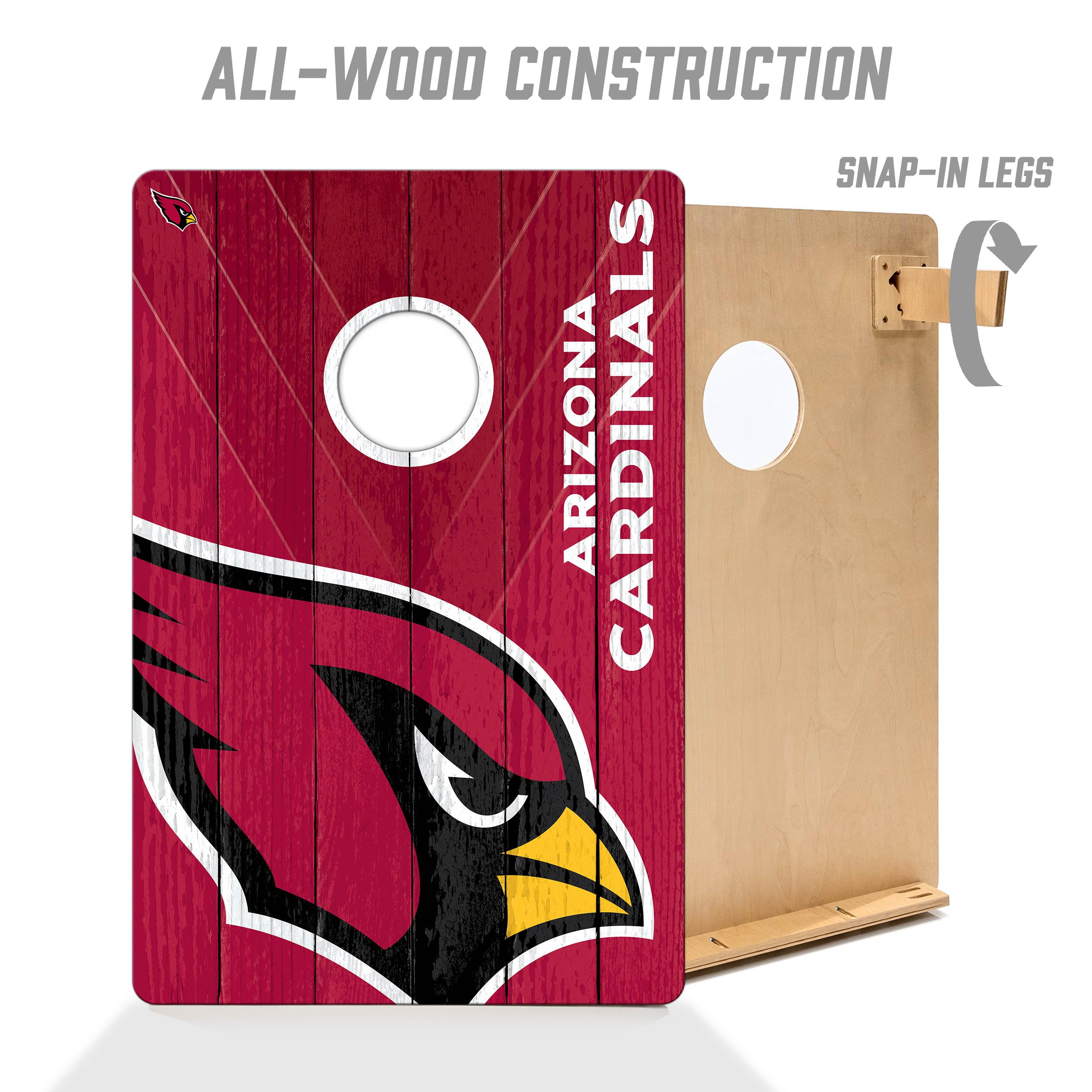 YouTheFan NFL Arizona Cardinals 2’ x 3’ Wood Cornhole Game with Logo Bags - Sports Collectibles, Sports Memorabilia, Sports Fan Shop, Sports Gifts
