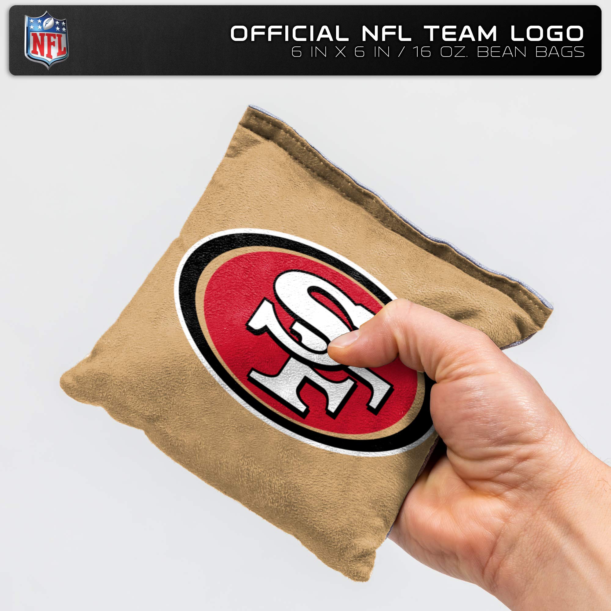 Wild Sports NFL San Francisco 49ers 8pk Dual Sided Bean Bags, Team Color - Sports Collectibles, Sports Memorabilia, Sports Fan Shop, Sports Gifts
