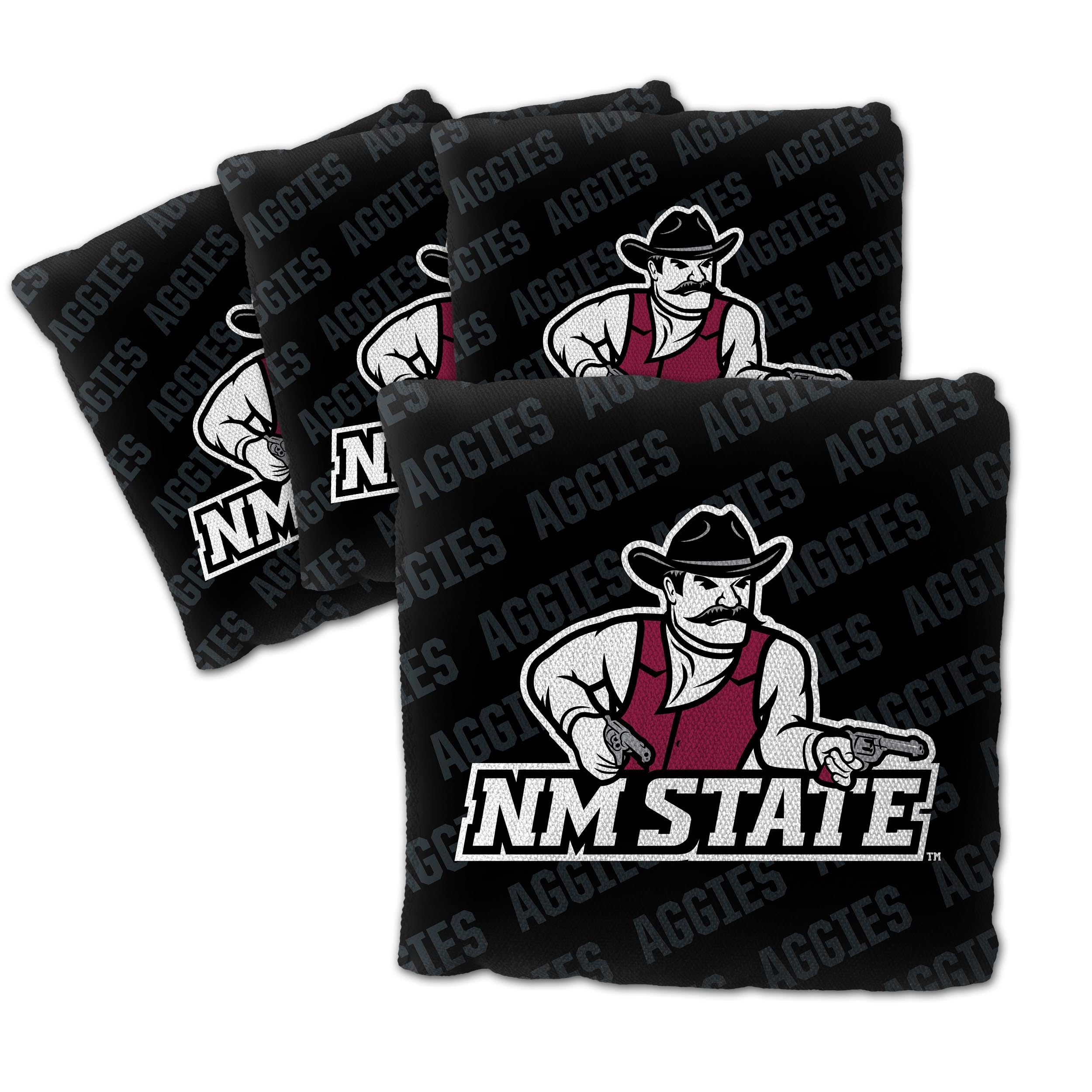 YouTheFan NCAA New Mexico State - Cornhole Bags - 4PK - Black - Sports Collectibles, Sports Memorabilia, Sports Fan Shop, Sports Gifts