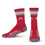For Bare Feet NCAA Ohio State Buckeyes 4 Stripe Deuce Crew Sock Team Color MEDIUM - Sports Gifts, Sports Memorabilia, Sports Collectibles, Fan Shop