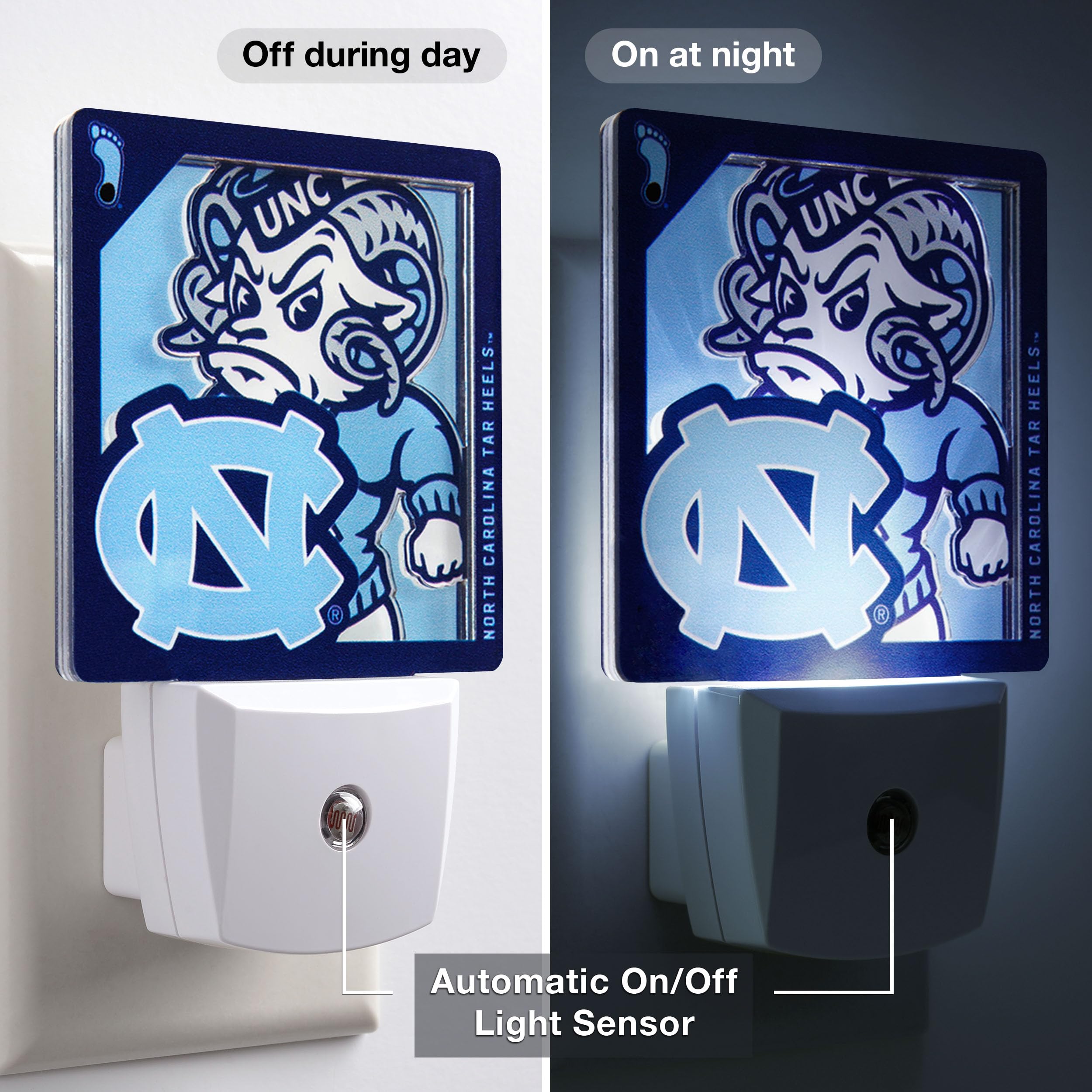 YouTheFan NCAA North Carolina Tar Heels Logo Series Nite Light - Sports Collectibles, Sports Memorabilia, Sports Fan Shop, Sports Gifts