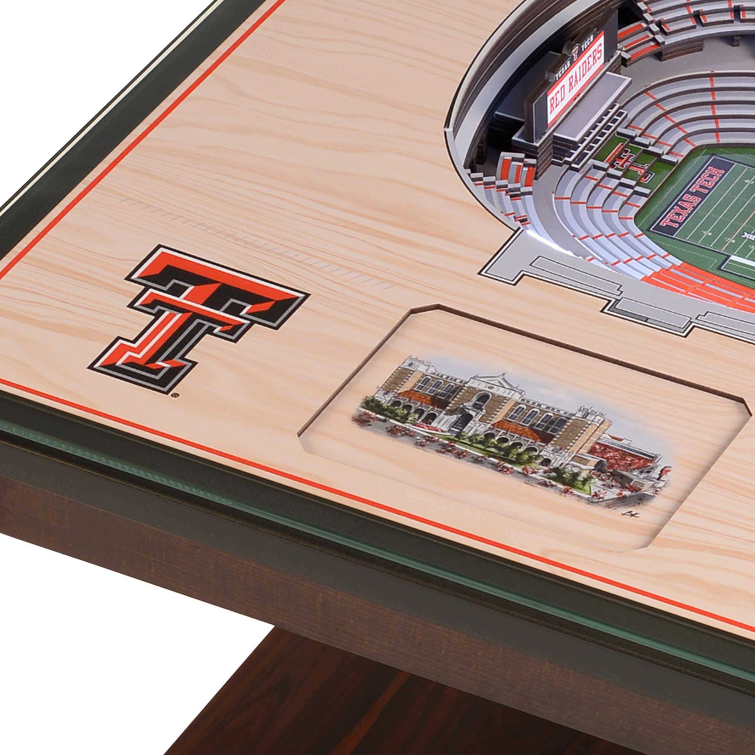 YouTheFan NCAA Texas Tech Red Raiders FB 25-Layer StadiumViews Lighted End Table - Jones AT&T Stadium - Sports Collectibles, Sports Memorabilia, Sports Fan Shop, Sports Gifts