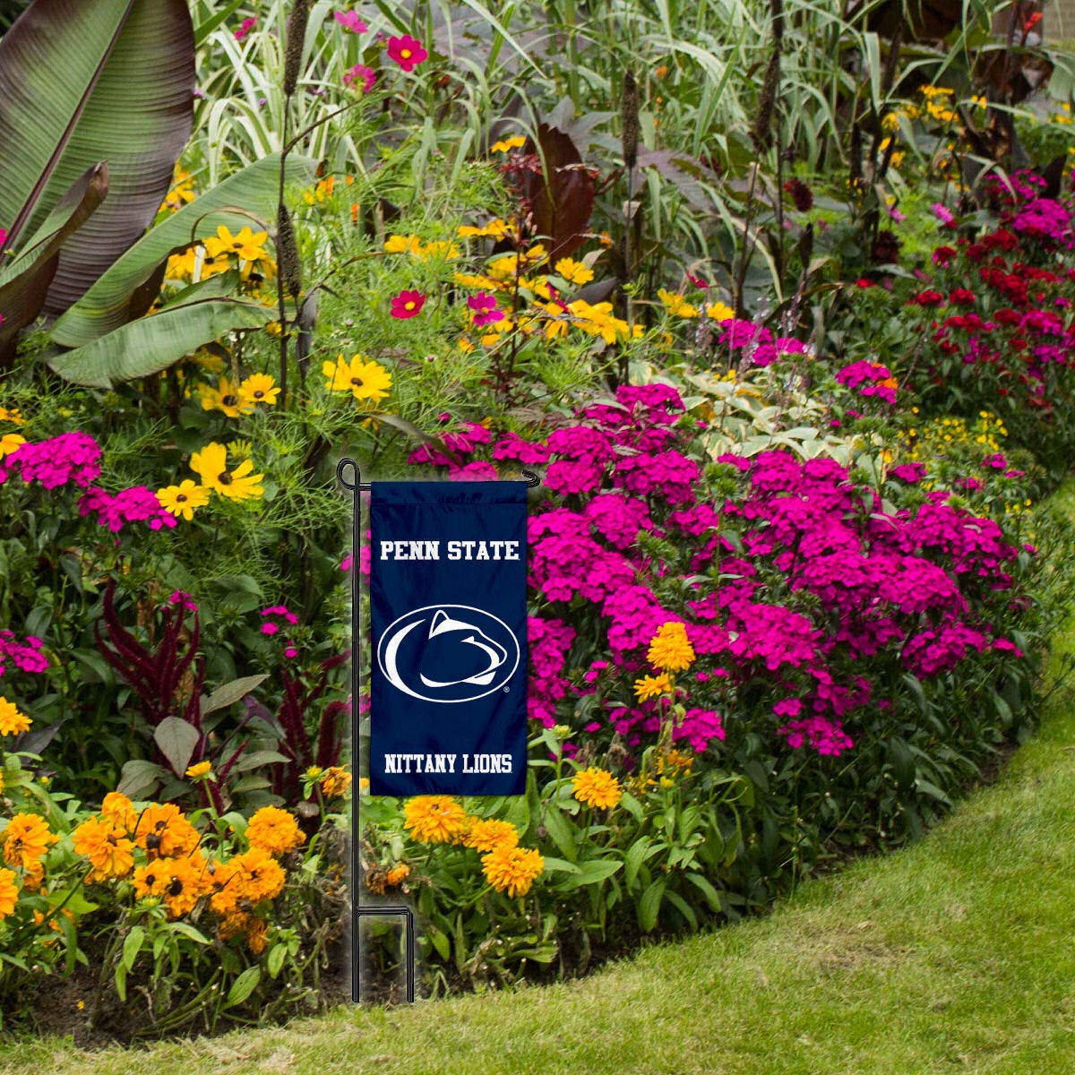 College Flags & Banners Co. Penn State Nittany Lions Mini Garden and Flower Pot Flag Topper - Sports Collectibles, Sports Memorabilia, Sports Fan Shop, Sports Gifts