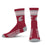 For Bare Feet NCAA Washington State Cougars 4 Stripe Deuce Crew Sock Team Color MEDIUM - Sports Gifts, Sports Memorabilia, Sports Collectibles, Fan Shop