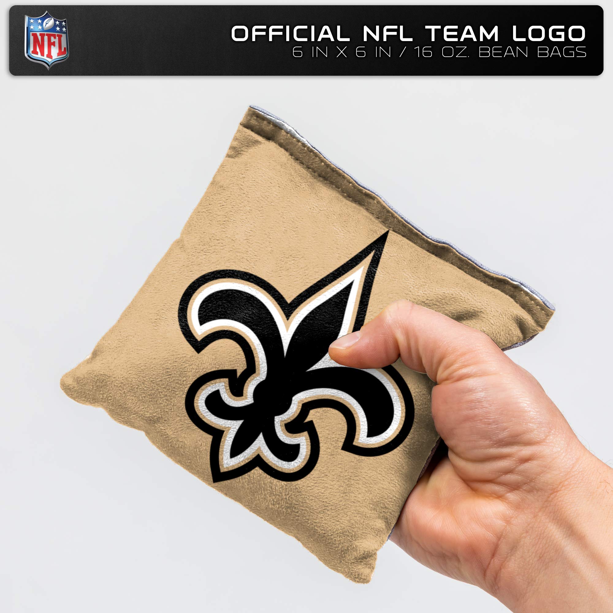 Wild Sports NFL New Orleans Saints 8pk Dual Sided Bean Bags, Team Color - Sports Collectibles, Sports Memorabilia, Sports Fan Shop, Sports Gifts