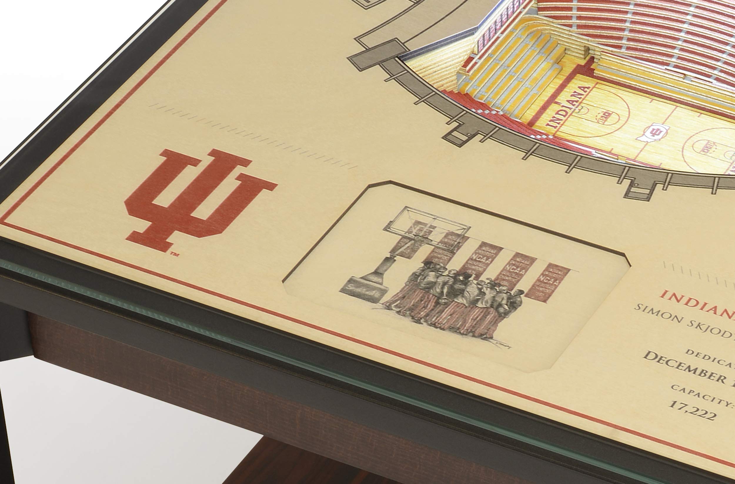 YouTheFan NCAA Indiana Hoosiers 25-Layer StadiumViews Lighted End Table - Assembly Hall - Sports Collectibles, Sports Memorabilia, Sports Fan Shop, Sports Gifts