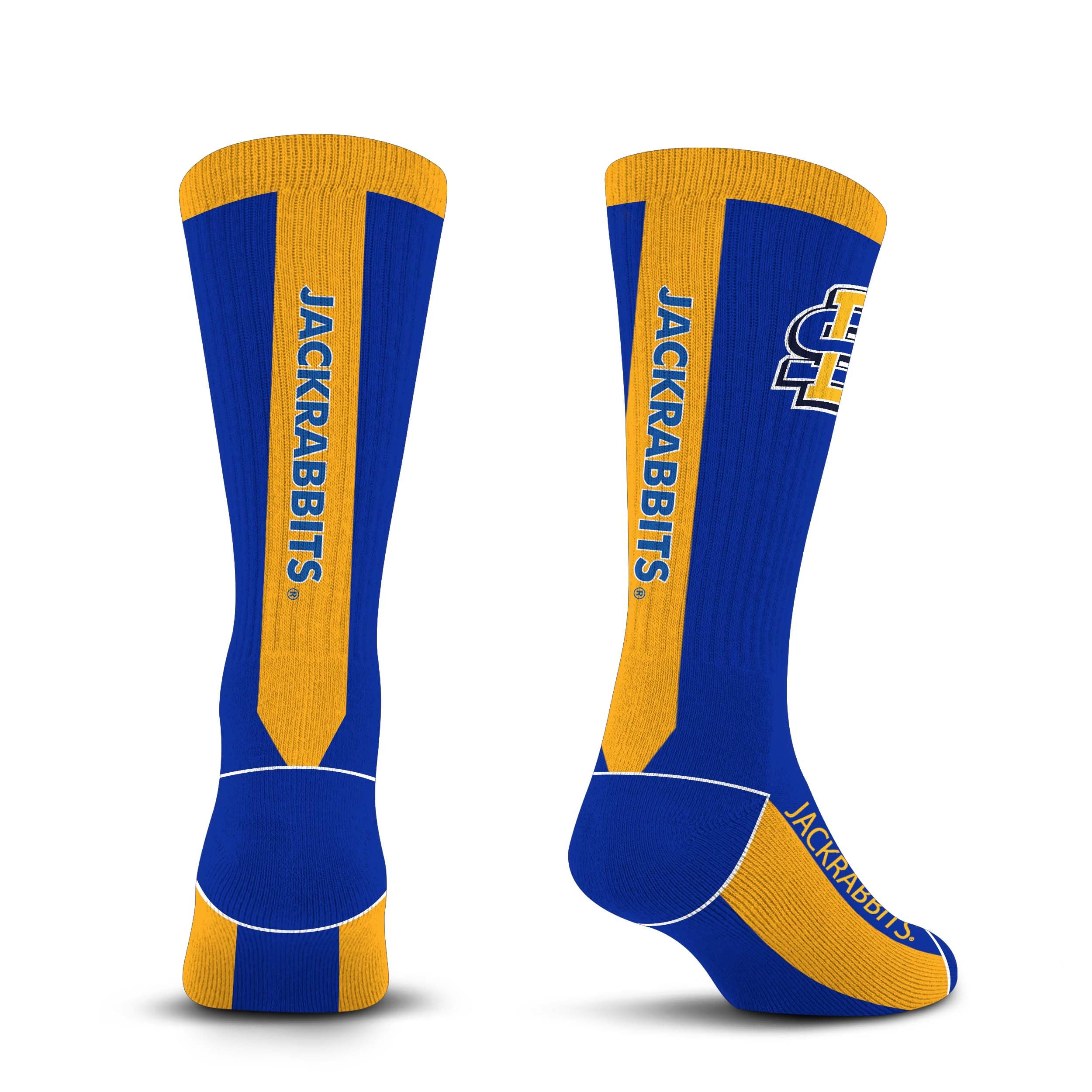 For Bare Feet NCAA SOUTH DAKOTA STATE JACKRABBITS MVP Crew Sock Team Color Large - Sports Gifts, Sports Memorabilia, Sports Collectibles, Fan Shop