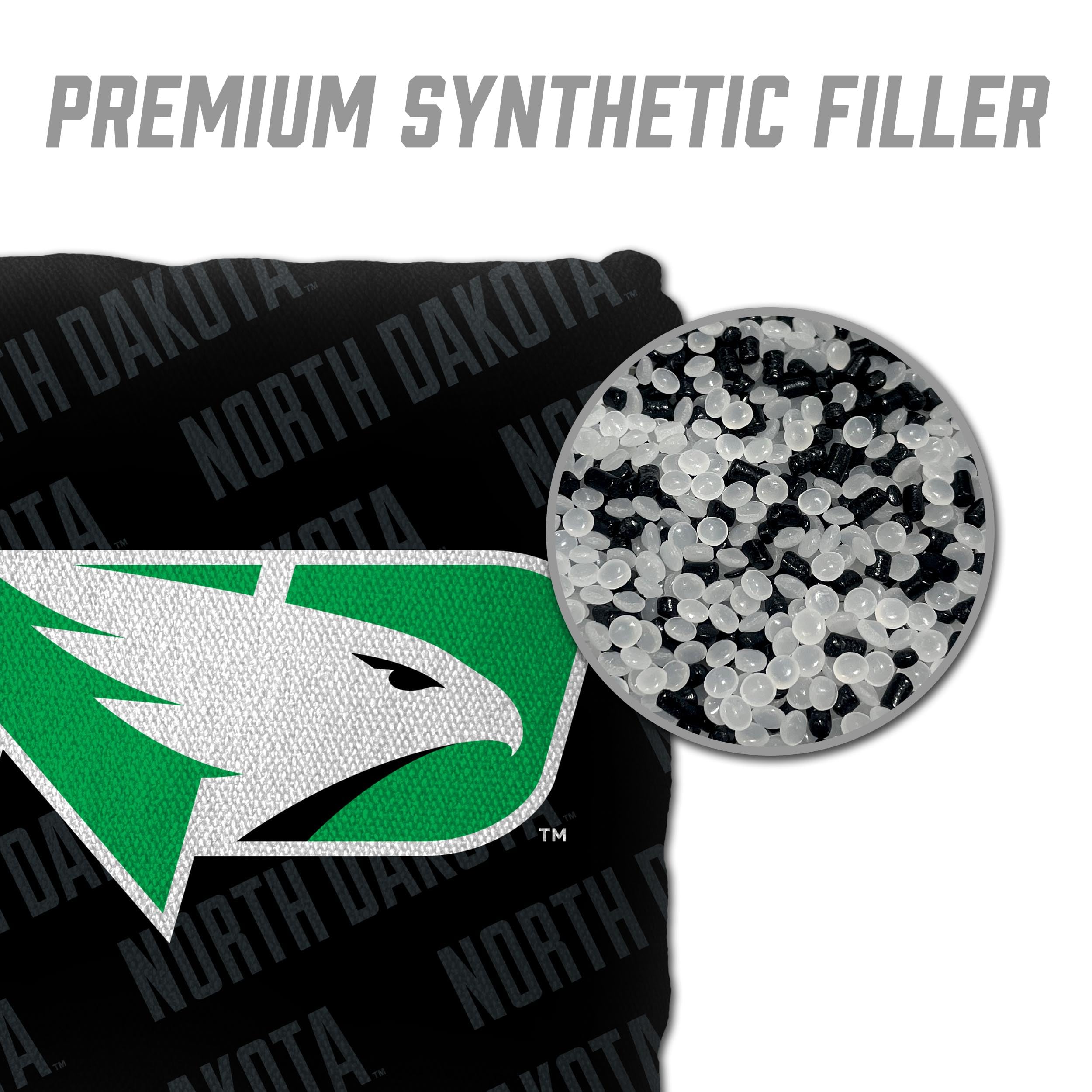 YouTheFan NCAA North Dakota Fighting Hawk Cornhole Bags - 4PK - Black - Sports Collectibles, Sports Memorabilia, Sports Fan Shop, Sports Gifts