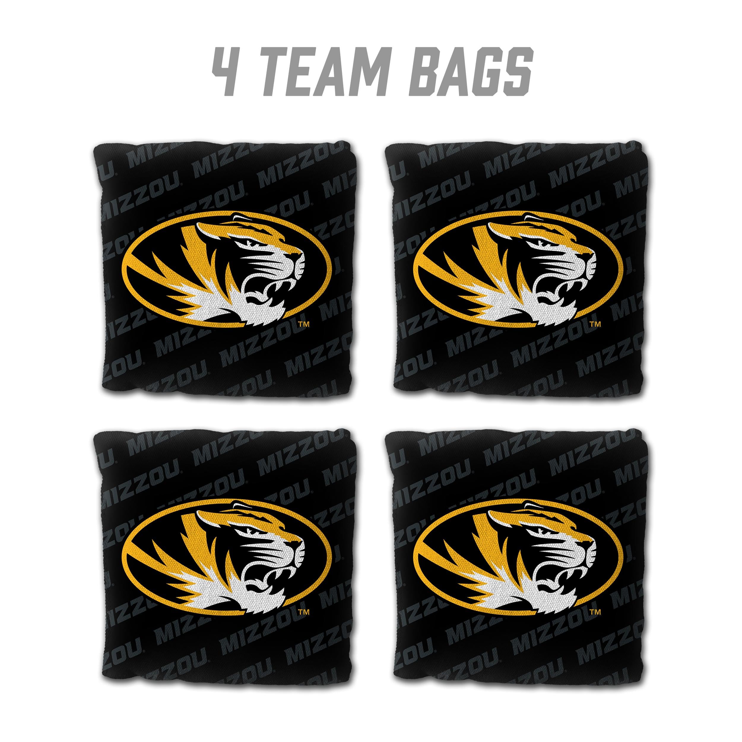 YouTheFan NCAA Missouri Tigers Cornhole Bags - 4PK - Black - Sports Collectibles, Sports Memorabilia, Sports Fan Shop, Sports Gifts