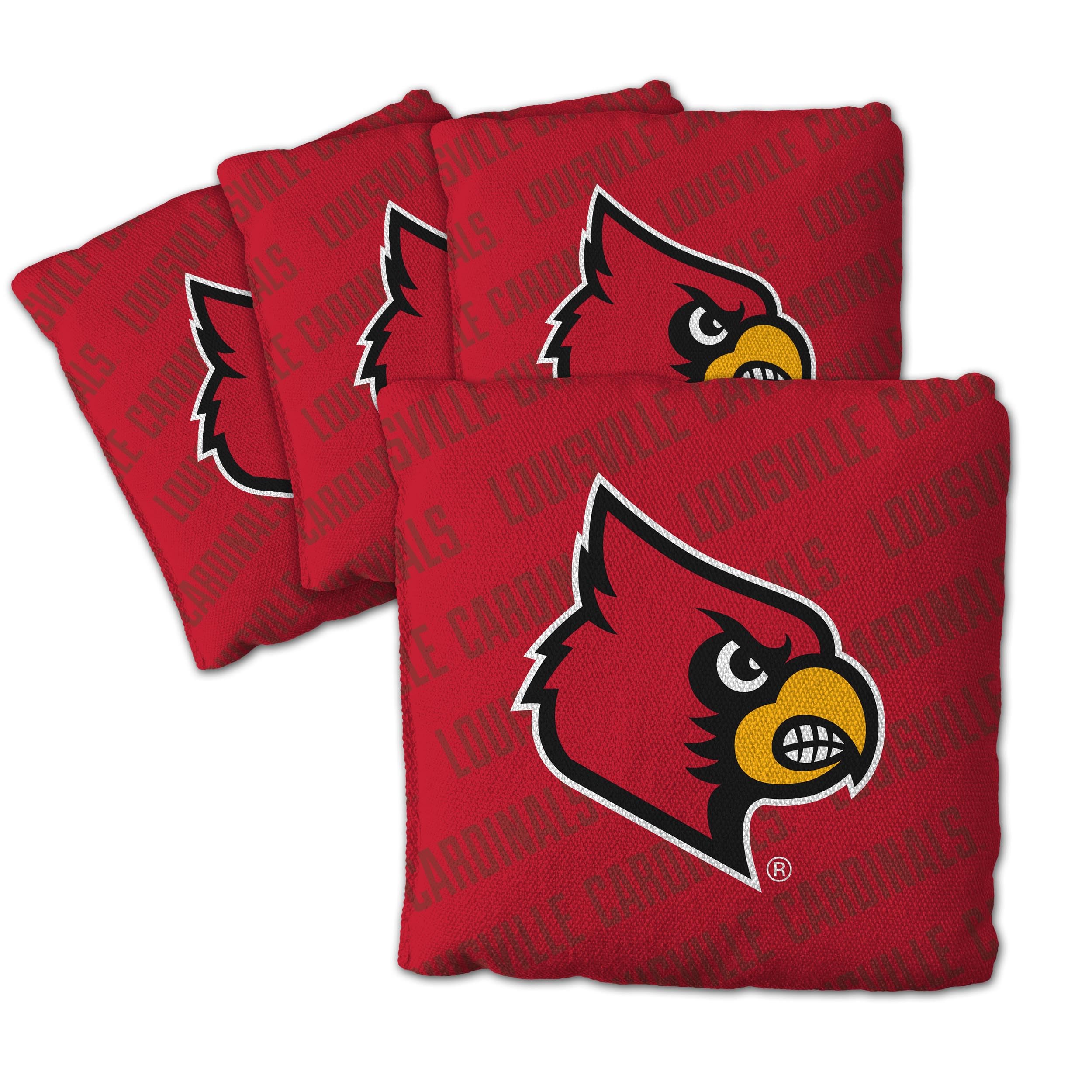YouTheFan NCAA Louisville Cardinals Cornhole Bags - 4PK - Red - Sports Collectibles, Sports Memorabilia, Sports Fan Shop, Sports Gifts