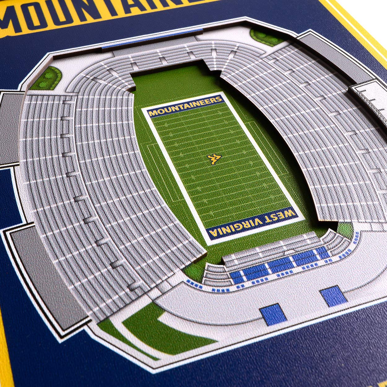 YouTheFan NCAA West Virginia Mountaineers FB 3D Stadium 8x32 Banner - Milan Puskar Stadium - Sports Collectibles, Sports Memorabilia, Sports Fan Shop, Sports Gifts