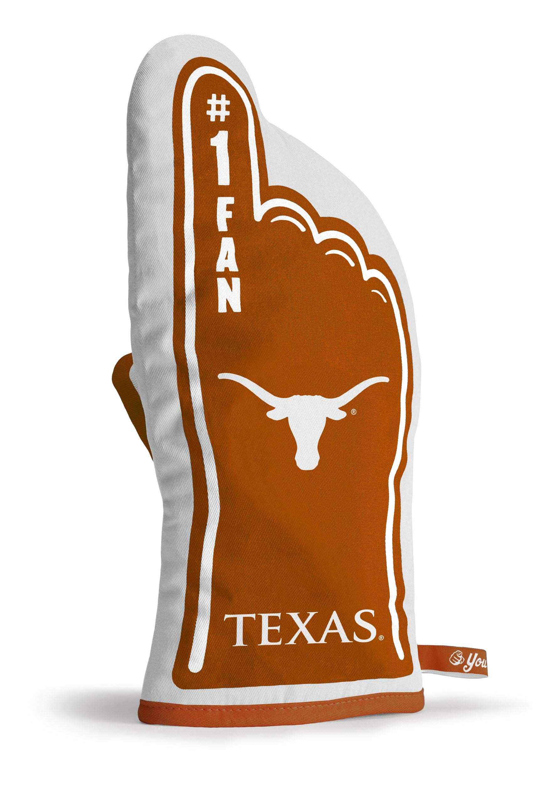 YouTheFan NCAA Texas Longhorns #1 Oven Mitt, Team Color, 13.25" x 6.5" - Sports Collectibles, Sports Memorabilia, Sports Fan Shop, Sports Gifts