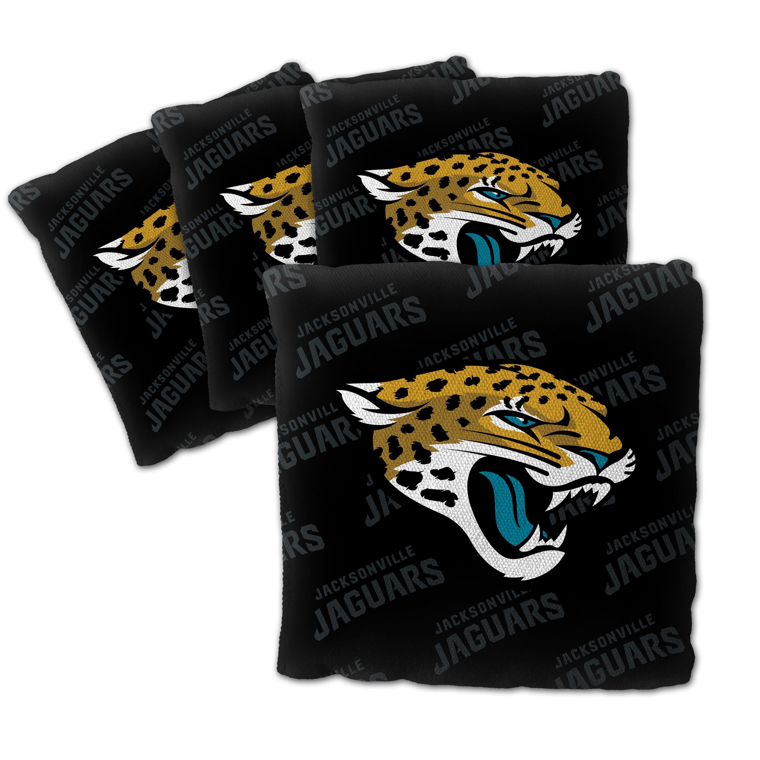 YouTheFan NFL Jacksonville Jaguars Cornhole Bags - 4PK - Black - Sports Collectibles, Sports Memorabilia, Sports Fan Shop, Sports Gifts