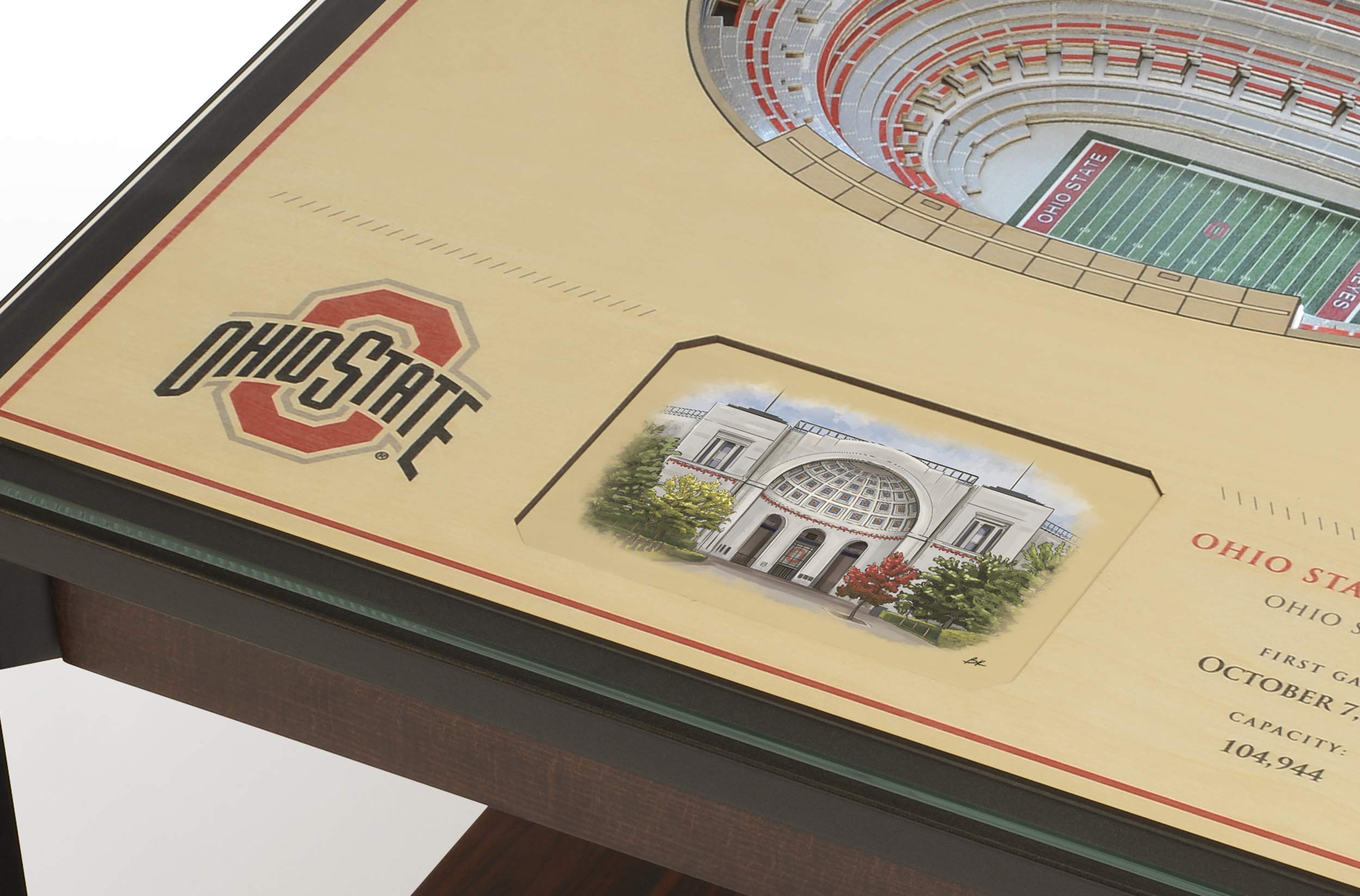 YouTheFan NCAA Ohio State Buckeyes 25-Layer StadiumViews Lighted End Table - Ohio Stadium - Sports Collectibles, Sports Memorabilia, Sports Fan Shop, Sports Gifts