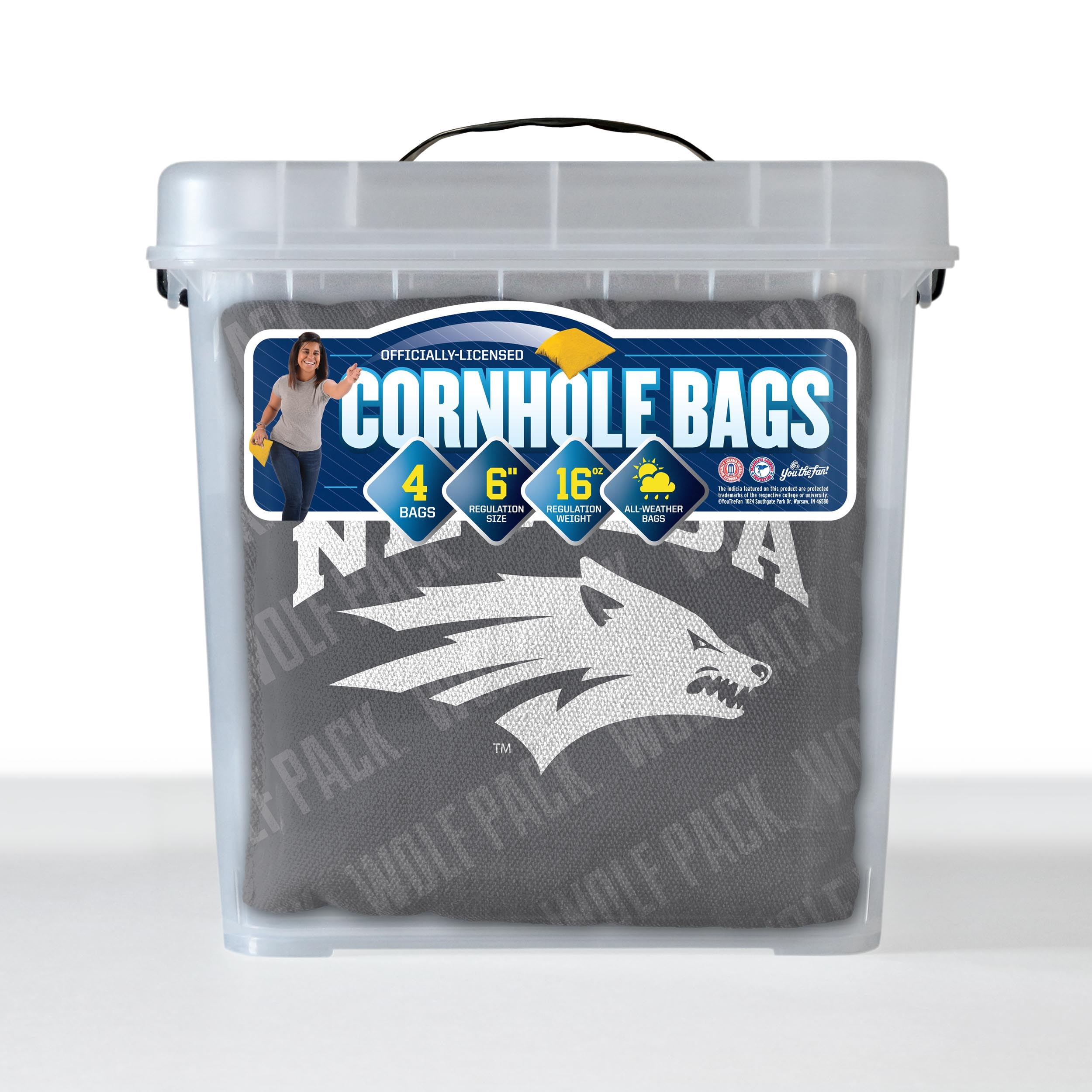 YouTheFan NCAA Nevada Wolf Pack Cornhole Bags - 4PK - Grey - Sports Collectibles, Sports Memorabilia, Sports Fan Shop, Sports Gifts