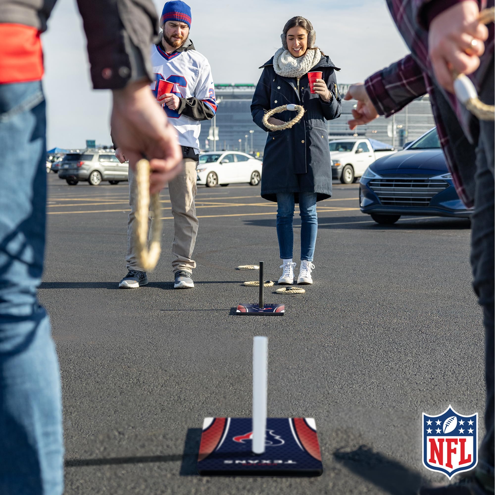 Wild Sports NFL Quoits Set with Direct Print HD Team Graphics – Tailgate Ring Toss Game – Great Gift for Any Football Fan! Ring Toss Family Outdoor Games for The Beach, BBQ, or Tailgate Party - Sports Collectibles, Sports Memorabilia, Sports Fan Shop, Sports Gifts