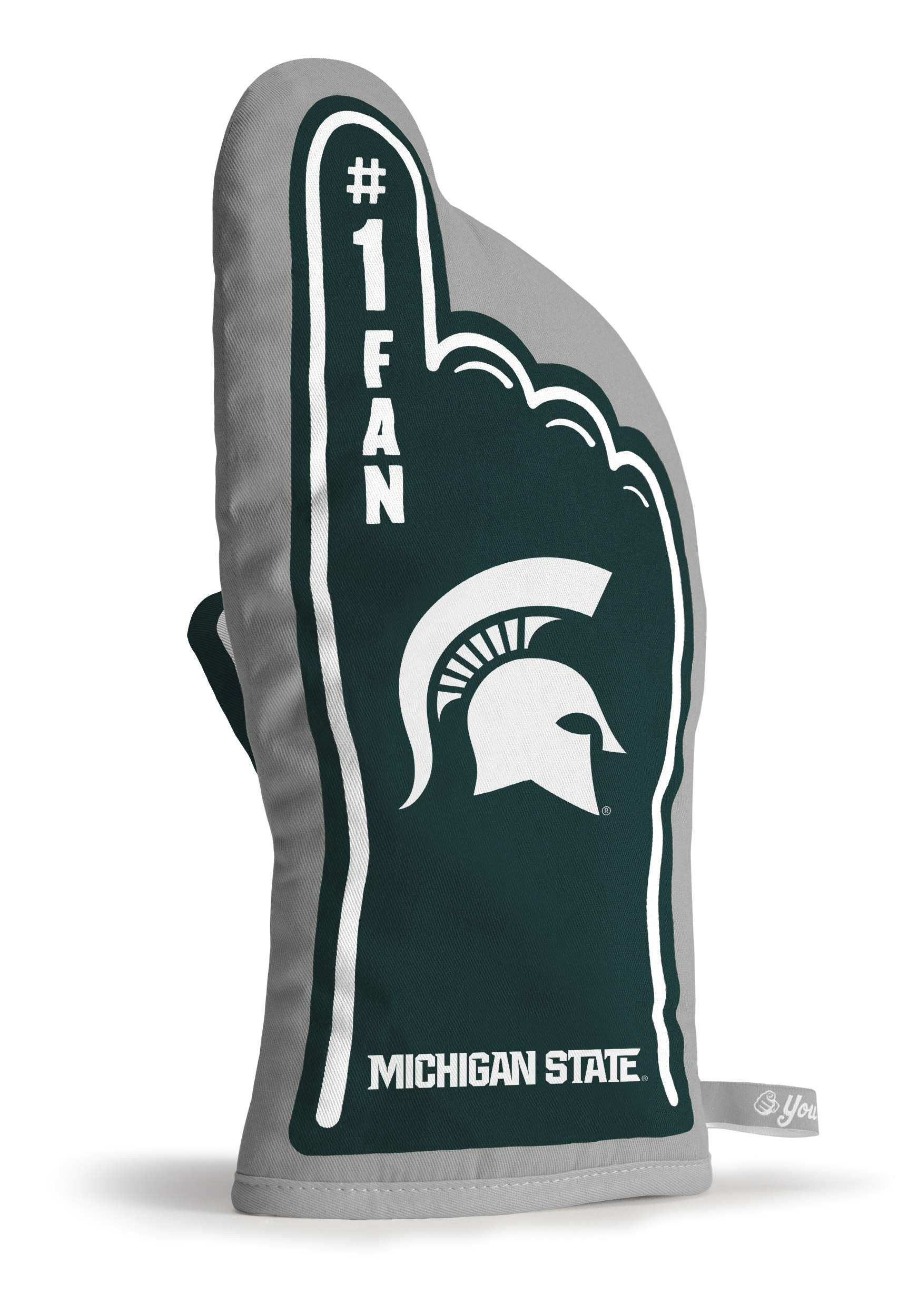 YouTheFan NCAA Michigan State Spartans #1 Oven Mitt , 13.25" x 6.5" - Sports Collectibles, Sports Memorabilia, Sports Fan Shop, Sports Gifts