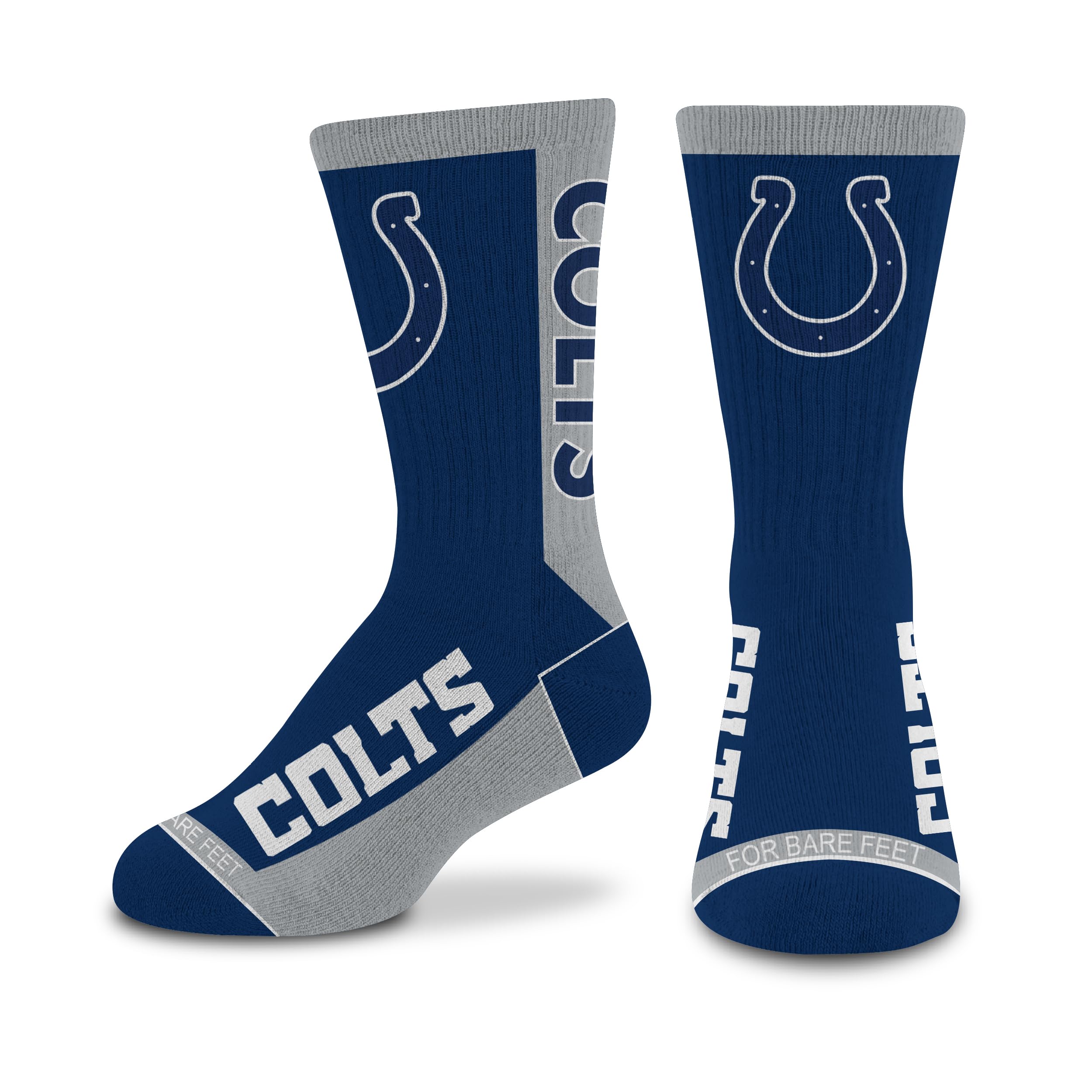 For Bare Feet NFL INDIANAPOLIS COLTS MVP Crew Sock Team Color Youth - Sports Gifts, Sports Memorabilia, Sports Collectibles, Fan Shop