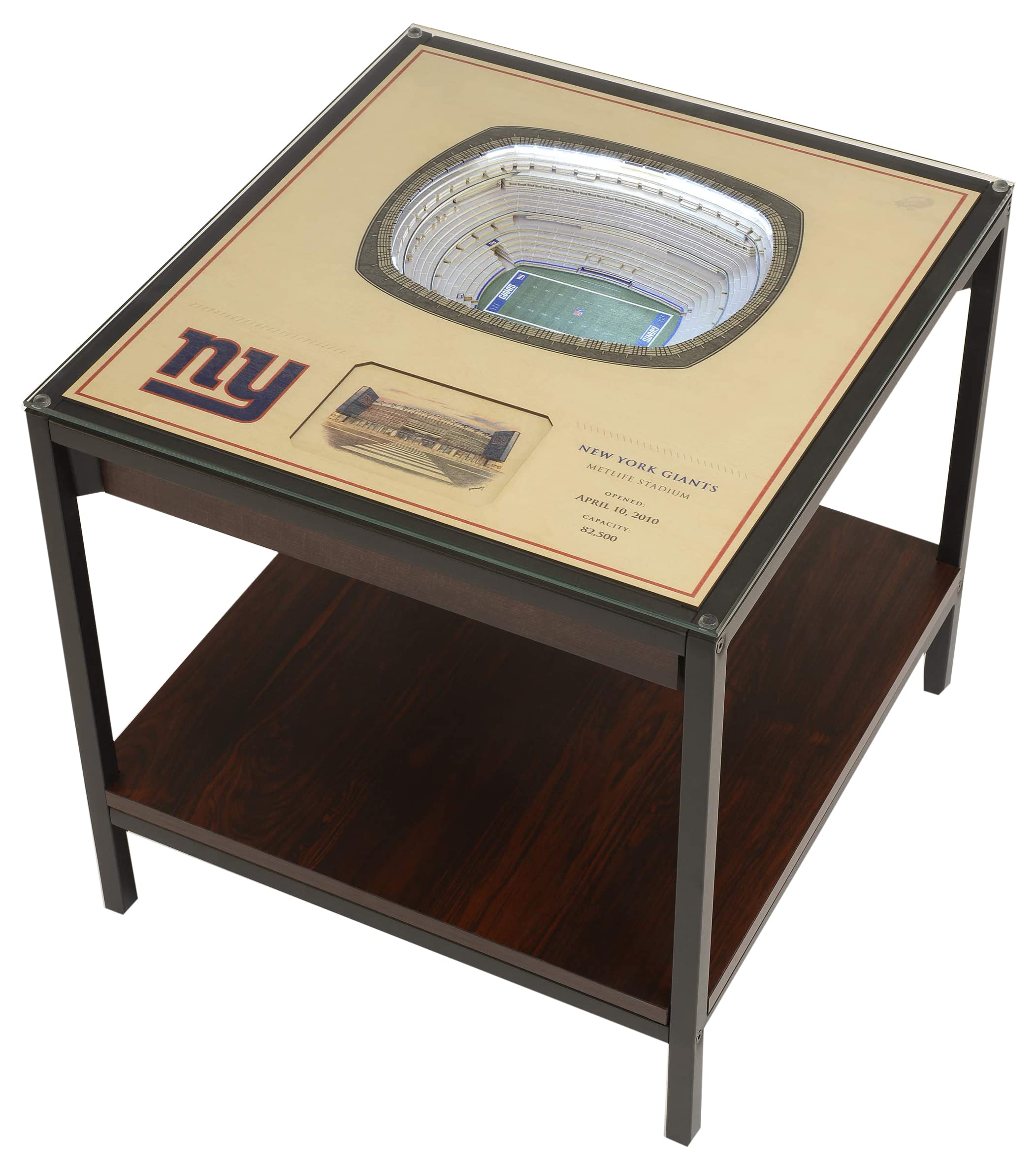 YouTheFan NFL New York Giants 25-Layer StadiumView Lighted End Table - Sports Collectibles, Sports Memorabilia, Sports Fan Shop, Sports Gifts