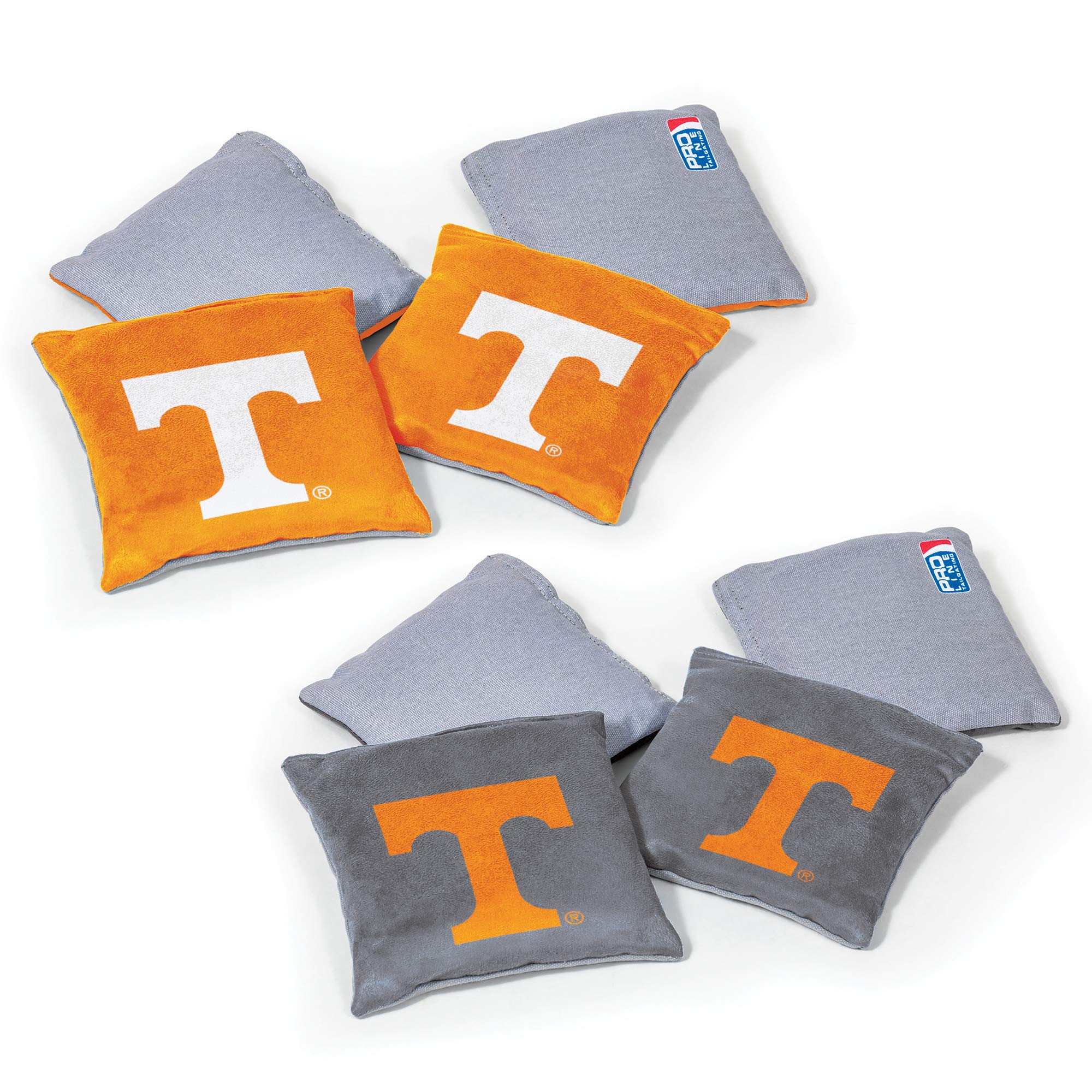 Wild Sports NCAA Tennessee Volunteers 8pk Dual Sided Bean Bags, Team Color - Sports Collectibles, Sports Memorabilia, Sports Fan Shop, Sports Gifts