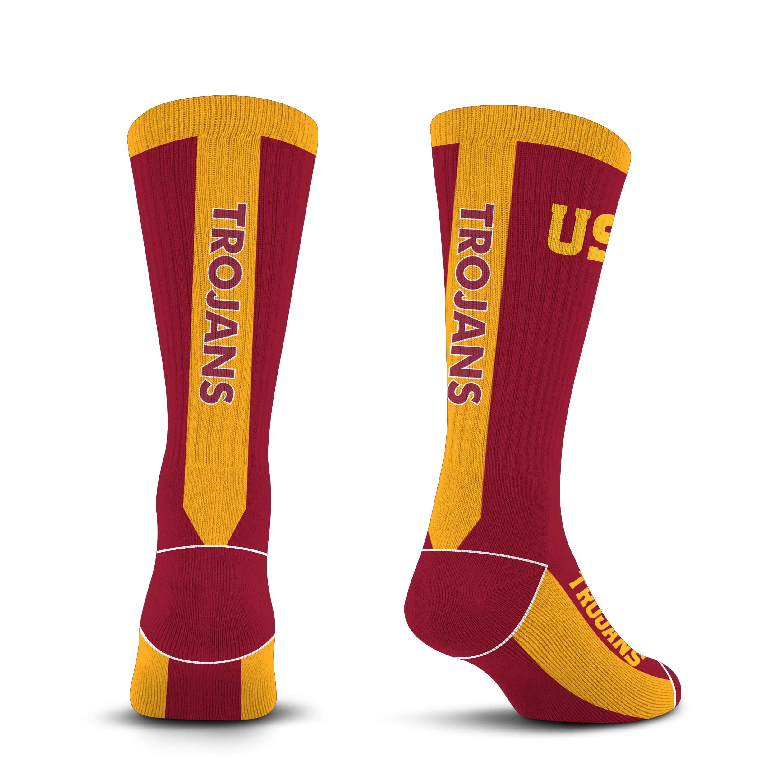 For Bare Feet NCAA USC TROJANS MVP Crew Sock Team Color Large - Sports Gifts, Sports Memorabilia, Sports Collectibles, Fan Shop