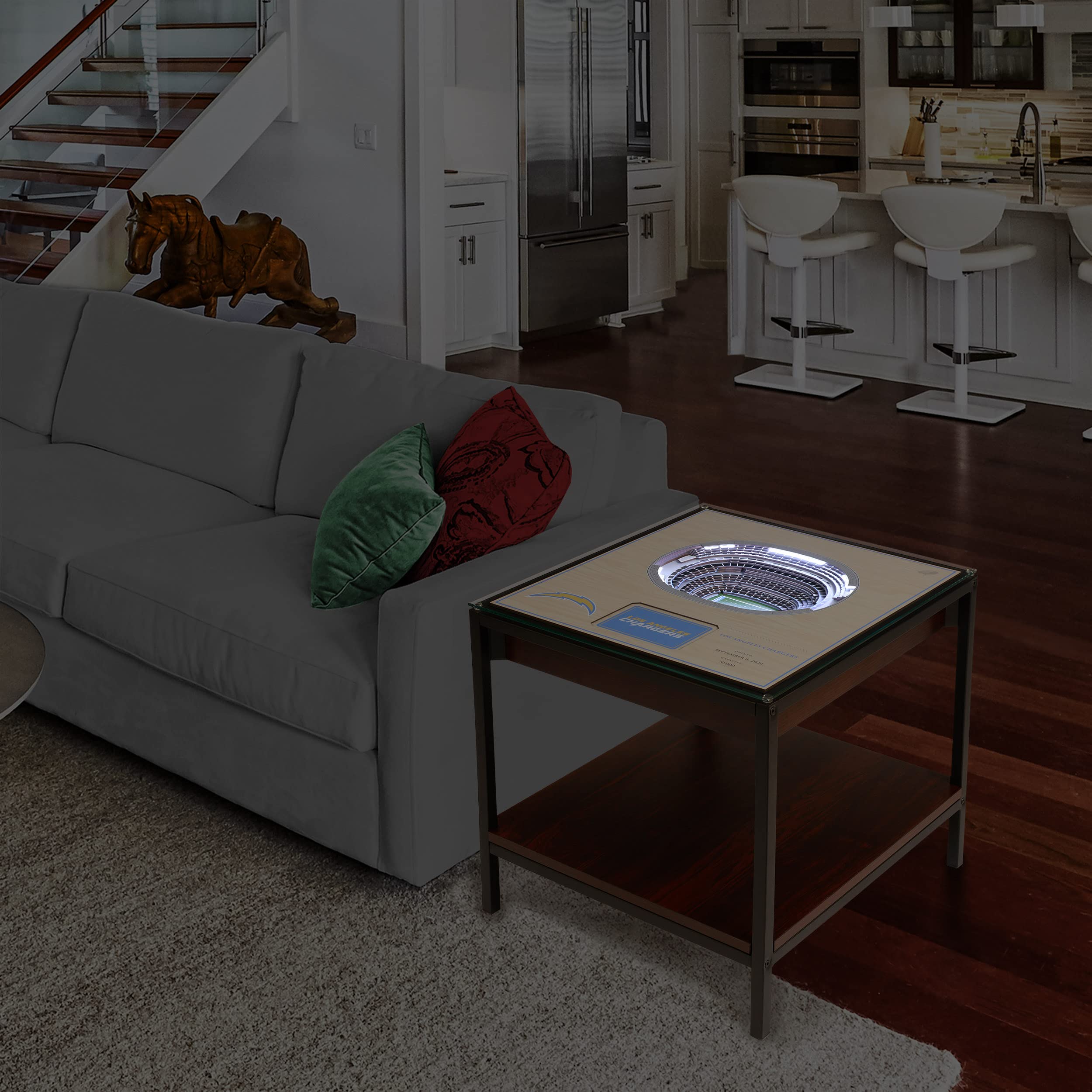 YouTheFan NFL Los Angeles Chargers 25-Layer StadiumViews Lighted End Table - SoFi Stadium - Sports Collectibles, Sports Memorabilia, Sports Fan Shop, Sports Gifts