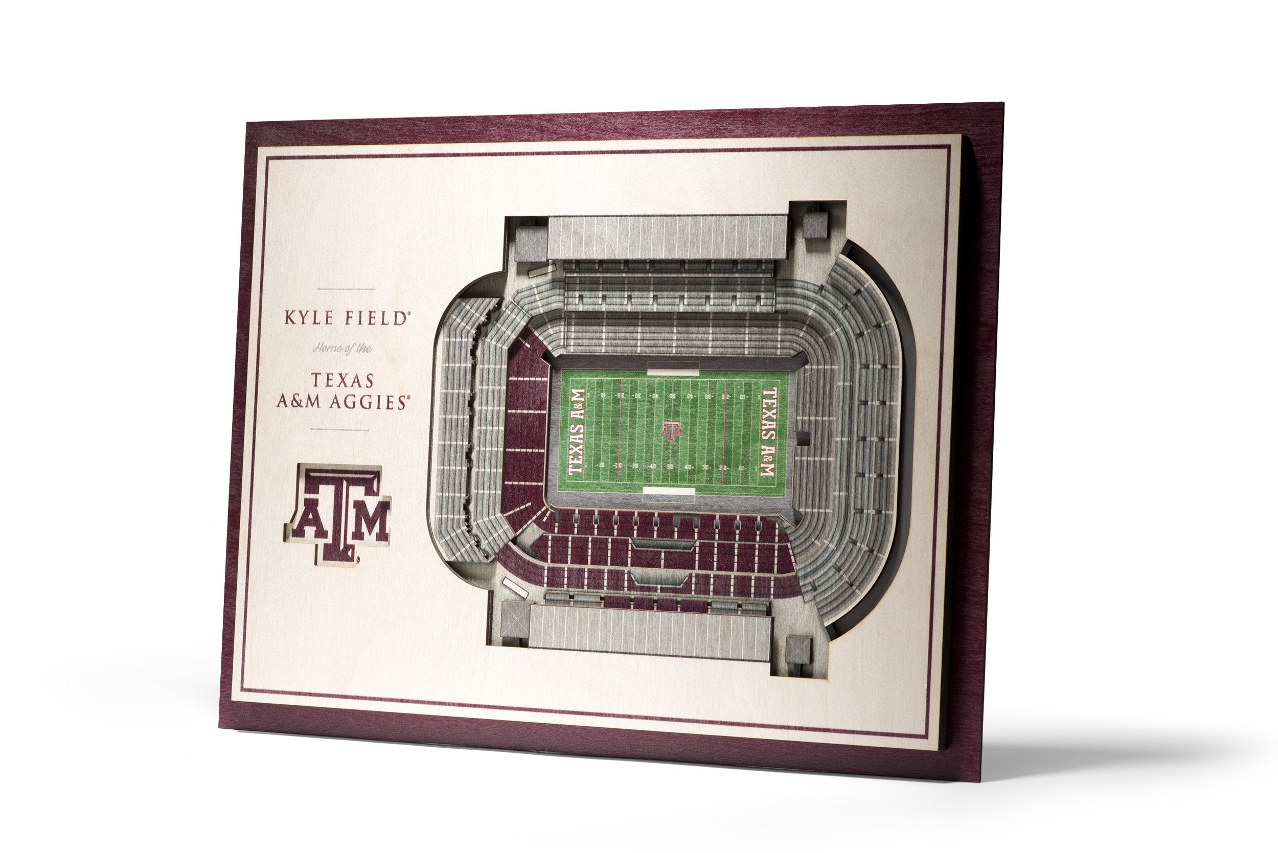 YouTheFan NCAA Texas A&M Aggies 5-Layer StadiumView 3D Wall Art - Kyle Field - Sports Collectibles, Sports Memorabilia, Sports Fan Shop, Sports Gifts