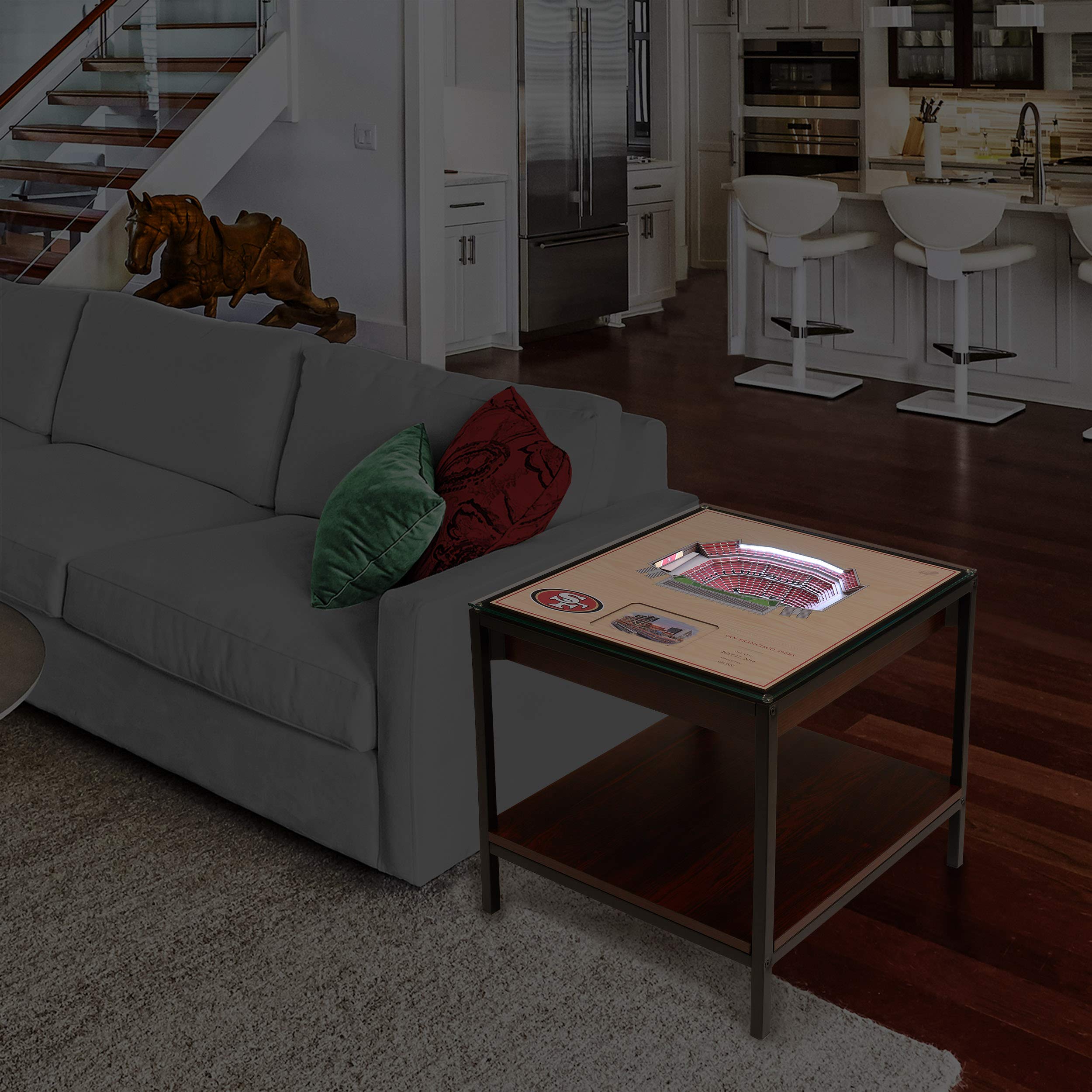 YouTheFan NFL San Francisco 49ers 25-Layer StadiumView Lighted End Table - Sports Collectibles, Sports Memorabilia, Sports Fan Shop, Sports Gifts