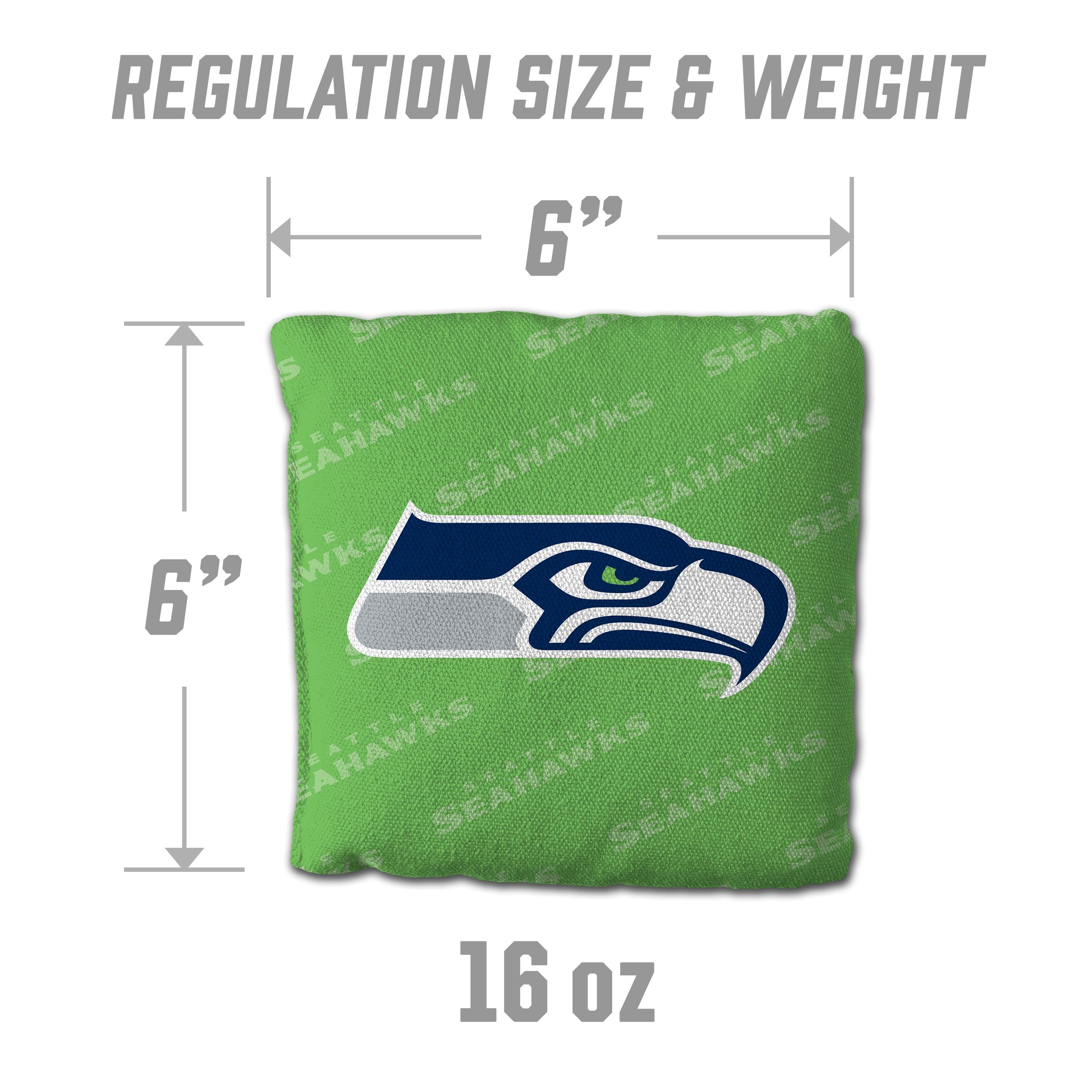YouTheFan NFL Seattle Seahawks Cornhole Bags - 4PK - Green - Sports Collectibles, Sports Memorabilia, Sports Fan Shop, Sports Gifts