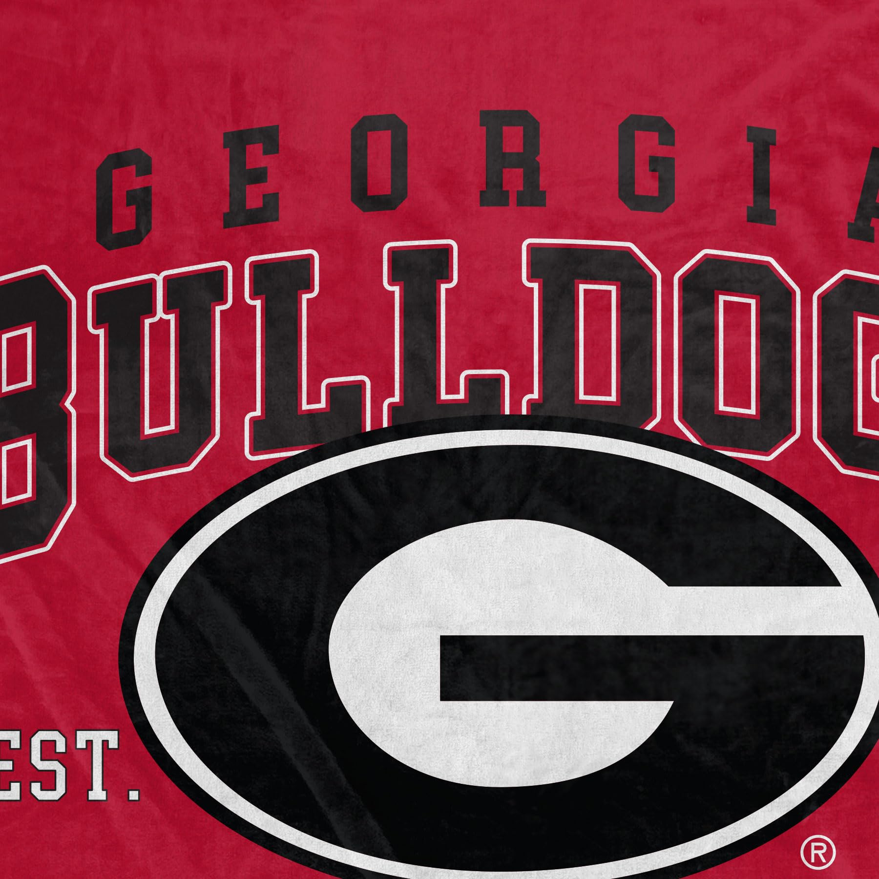 NCAA Georgia Bulldogs Vintage Arch Block Ultra Soft Blanket - Sports Gifts, Sports Memorabilia, Sports Collectibles, Fan Shop