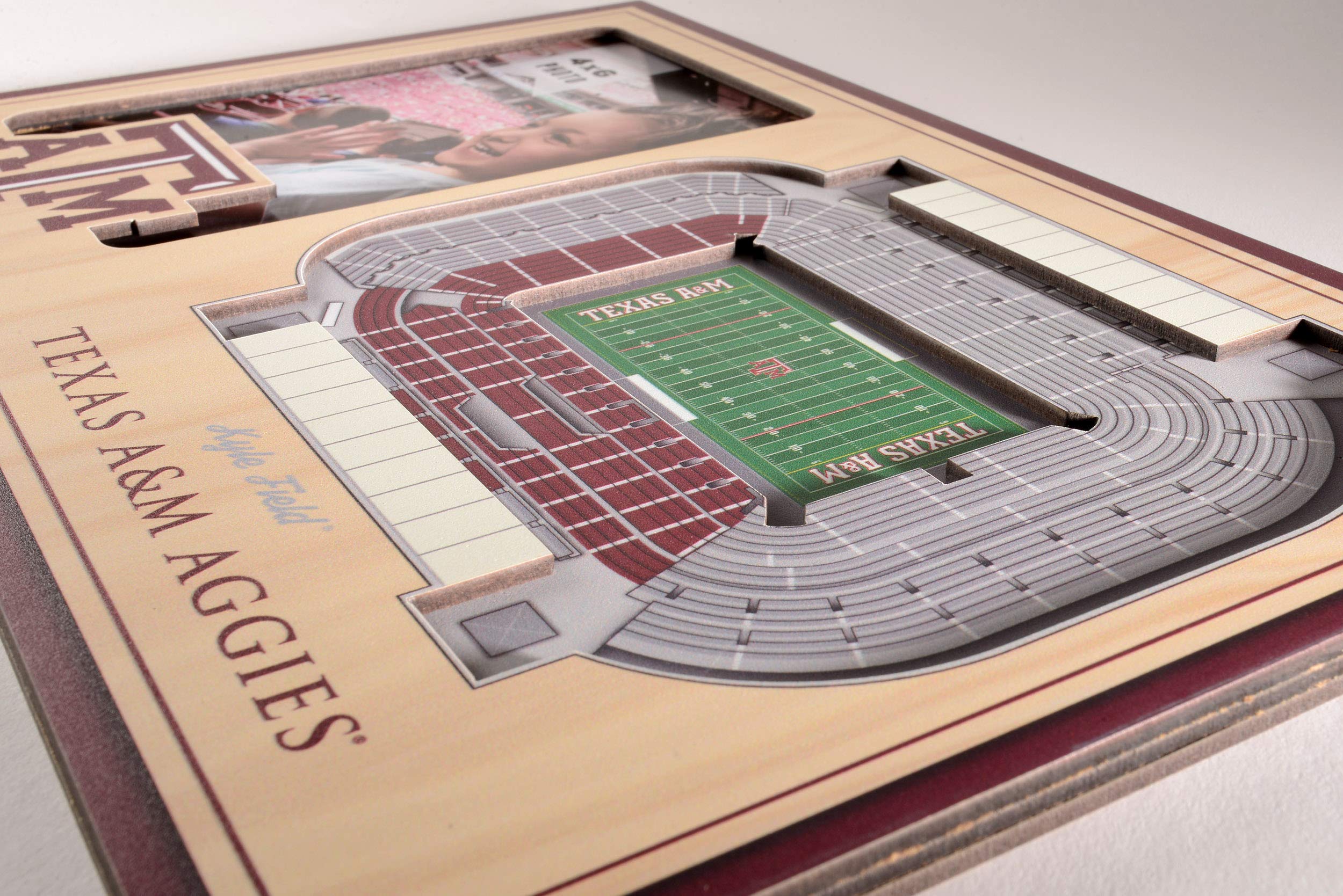 YouTheFan NCAA Texas A&M Aggies 3D StadiumView Picture Frame - Kyle Field 12" x 8" - Sports Collectibles, Sports Memorabilia, Sports Fan Shop, Sports Gifts