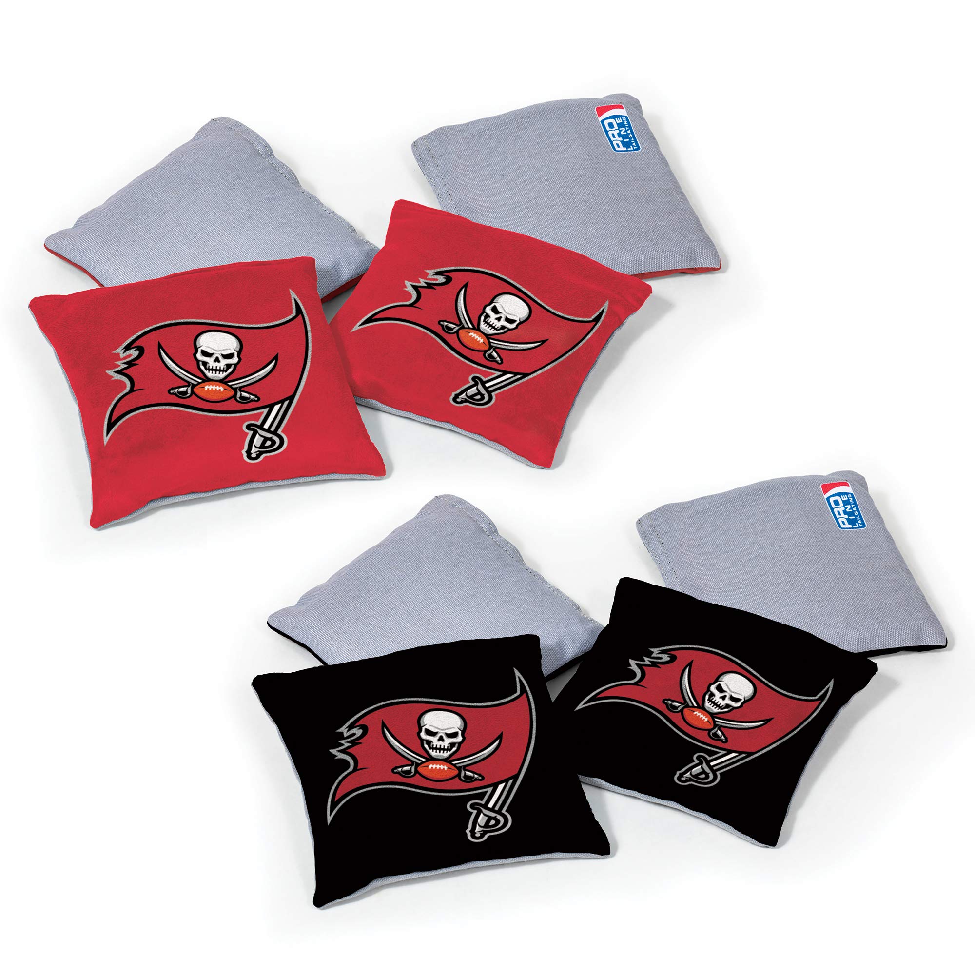Wild Sports NFL Tampa Bay Buccaneers 8pk Dual Sided Bean Bags, Team Color - Sports Collectibles, Sports Memorabilia, Sports Fan Shop, Sports Gifts