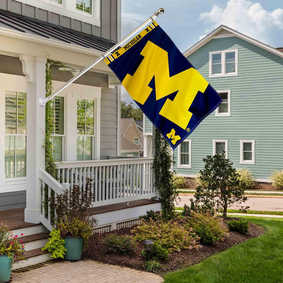 College Flags & Banners Co. Michigan Team University Wolverines Bold Logo Premium Flag - Sports Collectibles, Sports Memorabilia, Sports Fan Shop, Sports Gifts