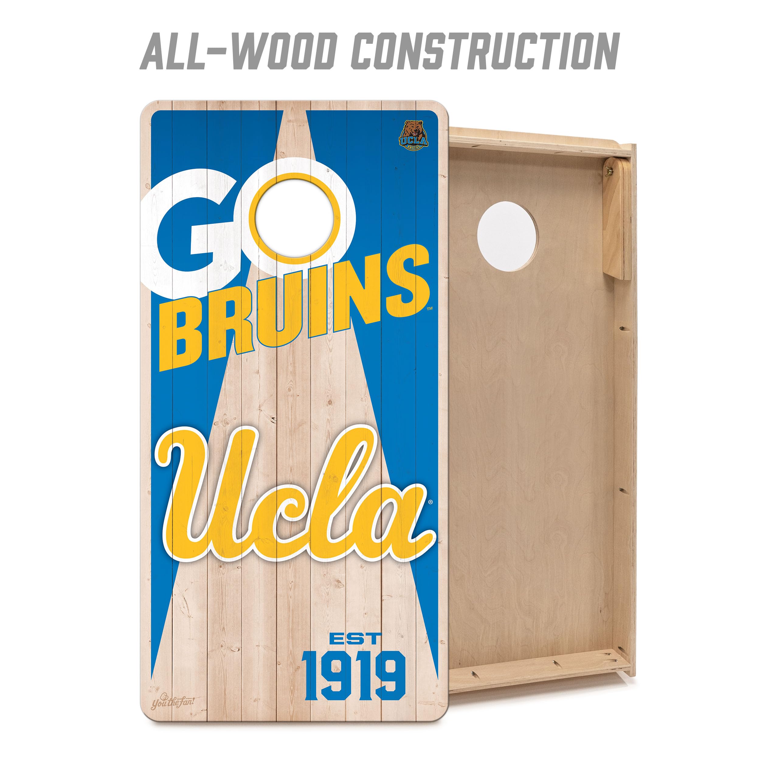 YouTheFan NCAA UCLA Bruins 2’ x 4’ Professional Wood Cornhole Game with Logo Bags - Sports Collectibles, Sports Memorabilia, Sports Fan Shop, Sports Gifts