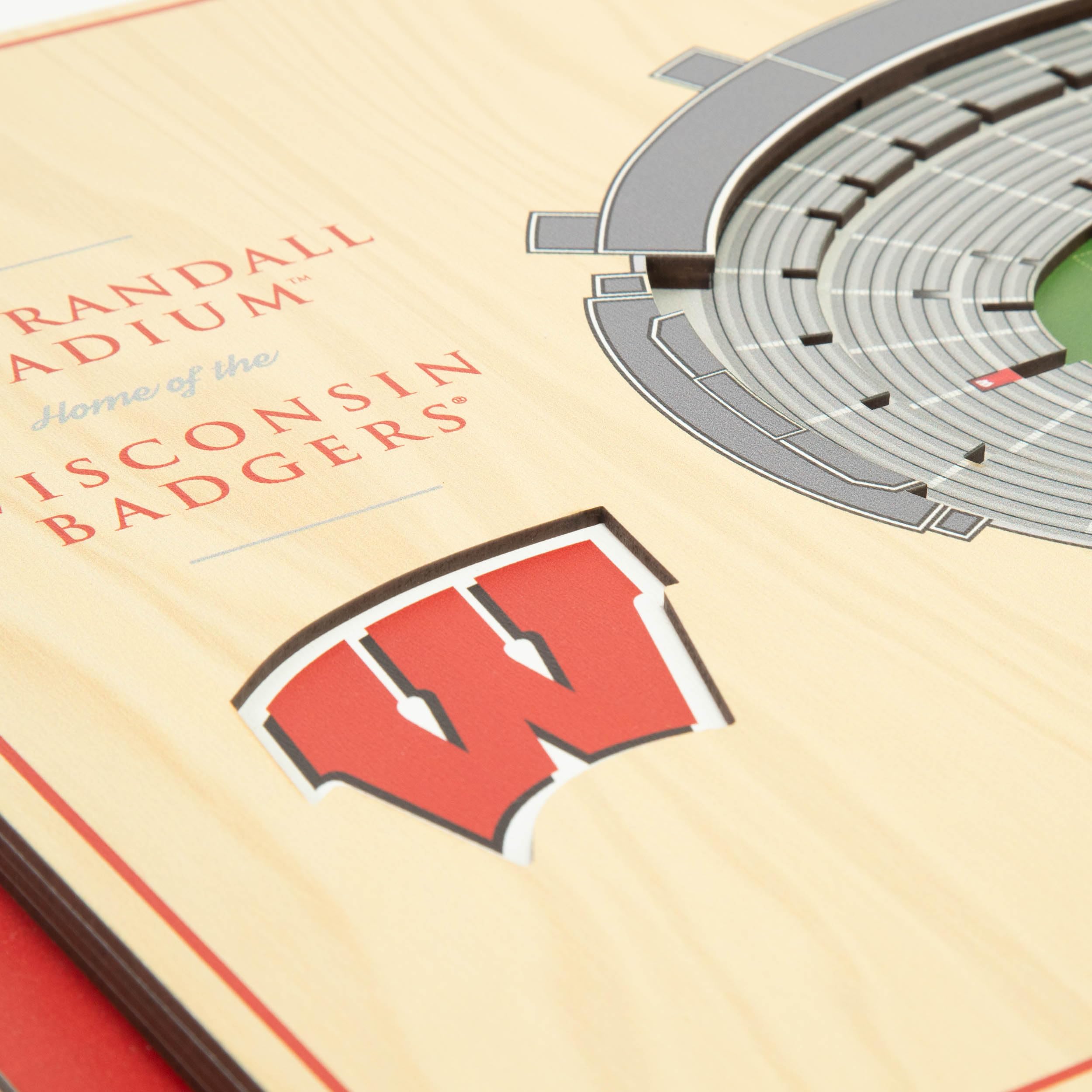 YouTheFan NCAA Wisconsin Badgers 5-Layer StadiumView 3D Wall Art - Camp Randall Stadium - Sports Collectibles, Sports Memorabilia, Sports Fan Shop, Sports Gifts