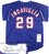 Autographed/Signed Pete Incaviglia Blue Texas Rangers Custom Jersey JSA COA
