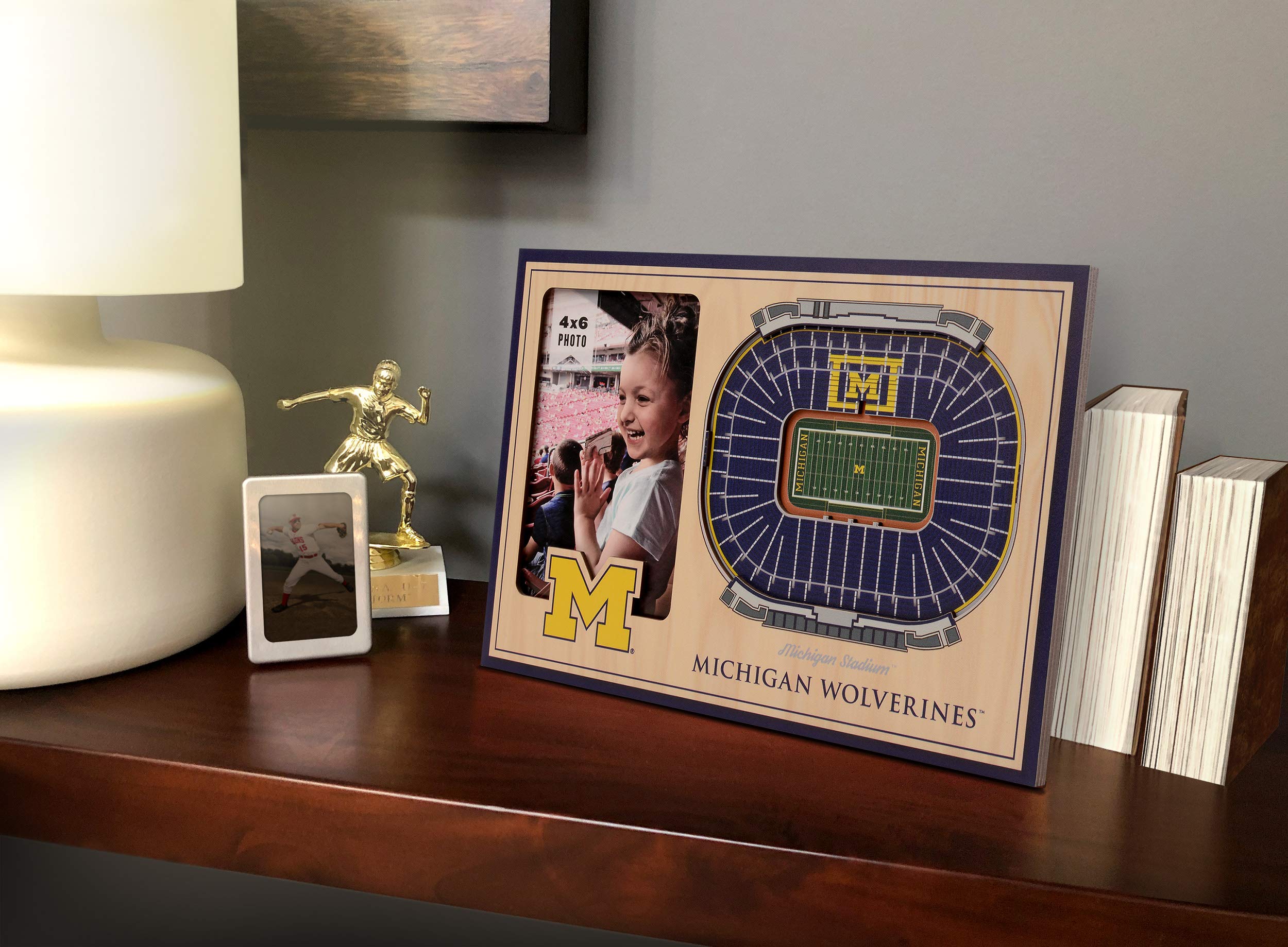 YouTheFan NCAA Michigan Wolverines 3D StadiumView Picture Frame - Michigan Stadium 12" x 8" - Sports Collectibles, Sports Memorabilia, Sports Fan Shop, Sports Gifts