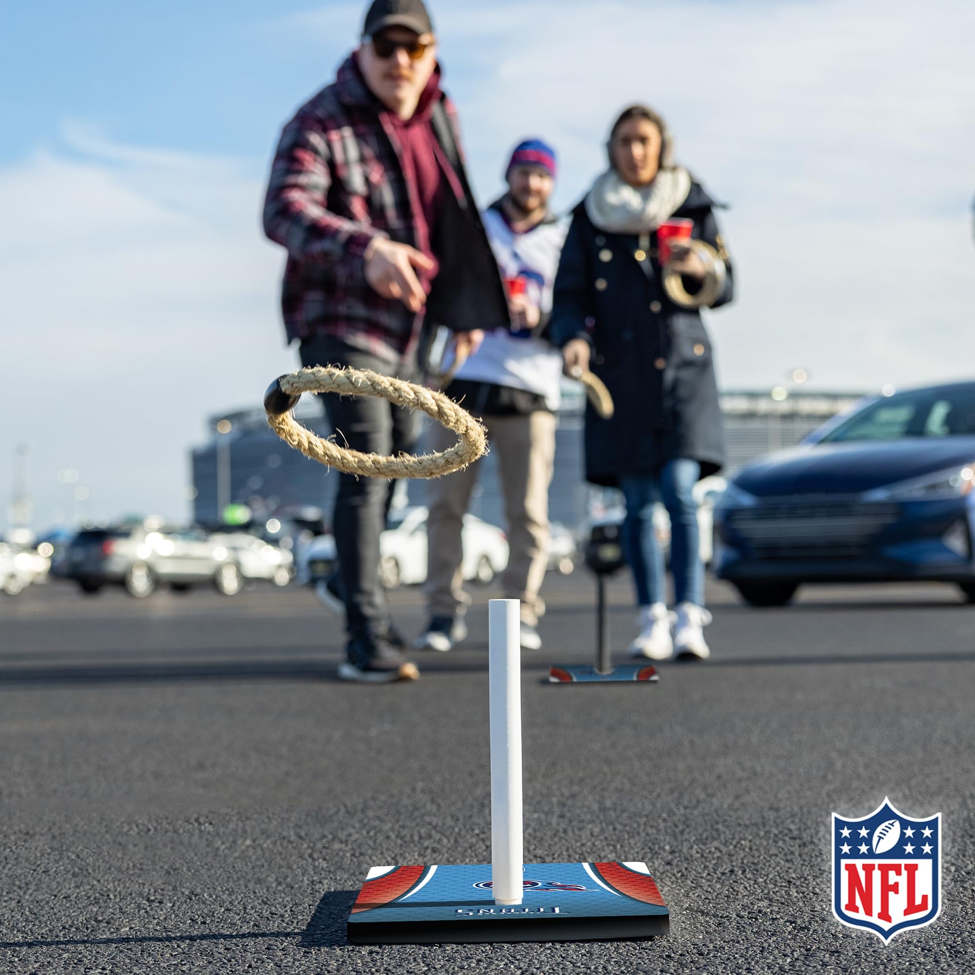 Wild Sports NFL Quoits Set with Direct Print HD Team Graphics – Tailgate Ring Toss Game – Great Gift for Any Football Fan! Ring Toss Family Outdoor Games for The Beach, BBQ, or Tailgate Party - Sports Collectibles, Sports Memorabilia, Sports Fan Shop, Sports Gifts