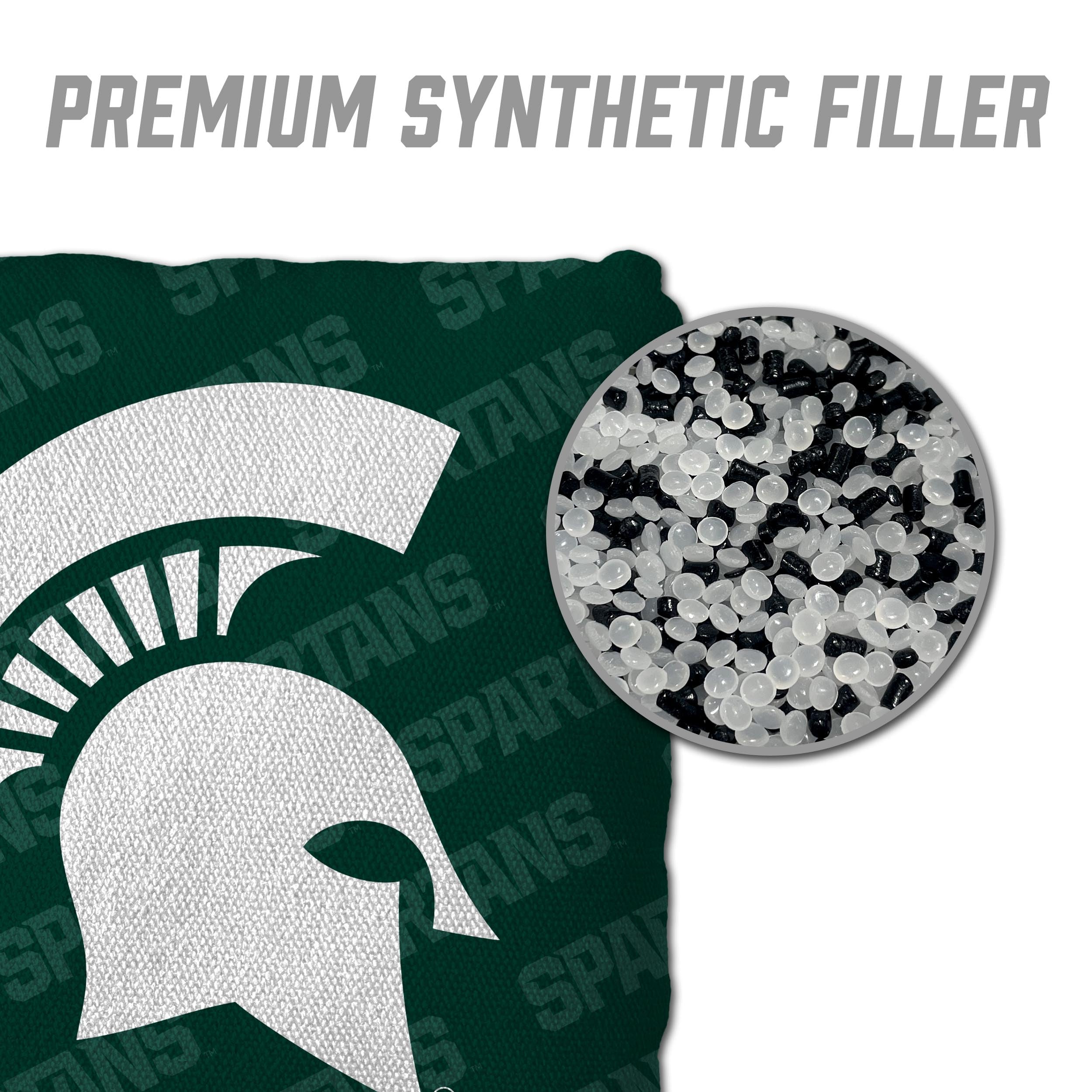 YouTheFan NCAA Michigan State Spartans Cornhole Bags - 4PK - Green - Sports Collectibles, Sports Memorabilia, Sports Fan Shop, Sports Gifts