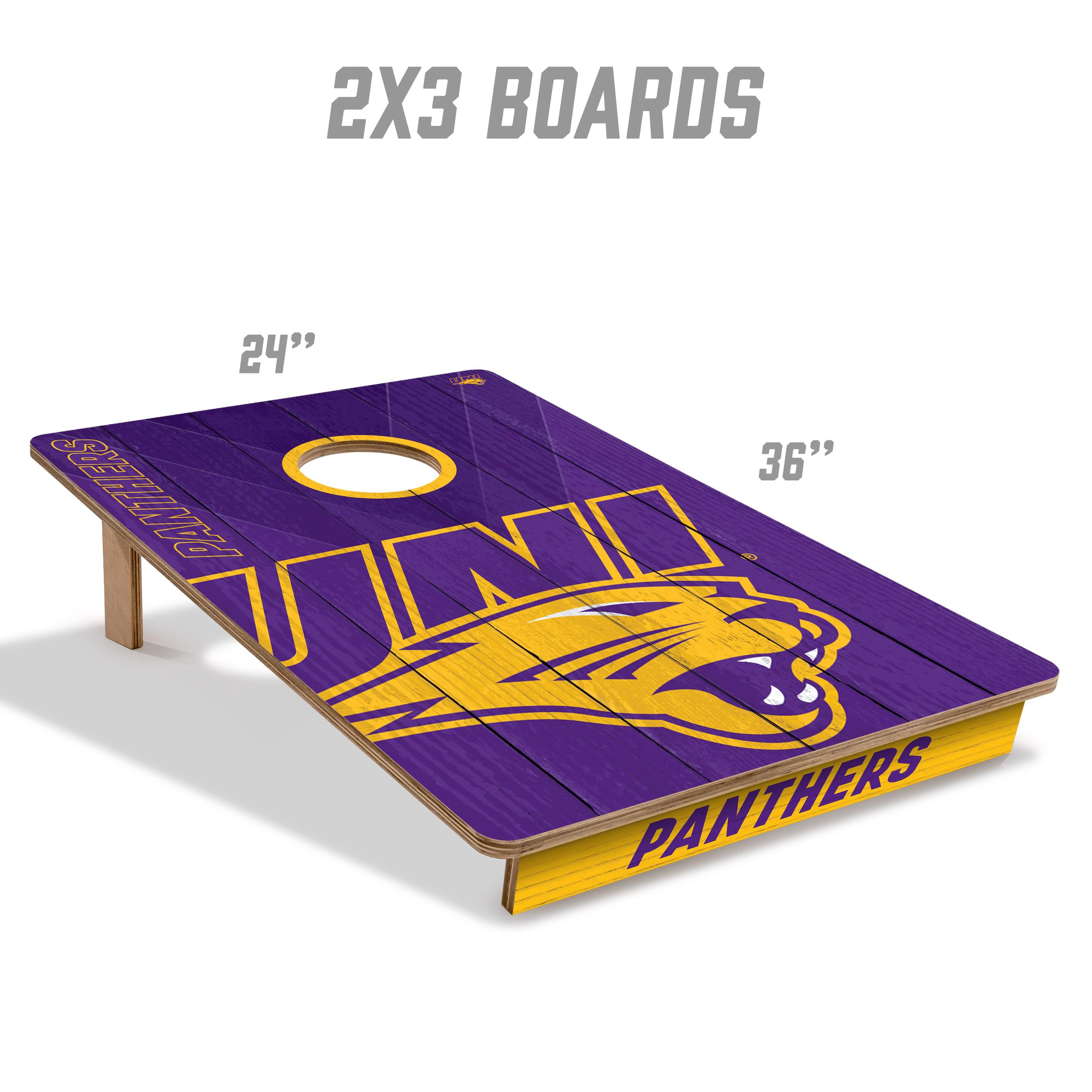 YouTheFan NCAA Northern Iowa Panthers 2’ x 3’ Wood Cornhole Game with Logo Bags - Sports Collectibles, Sports Memorabilia, Sports Fan Shop, Sports Gifts