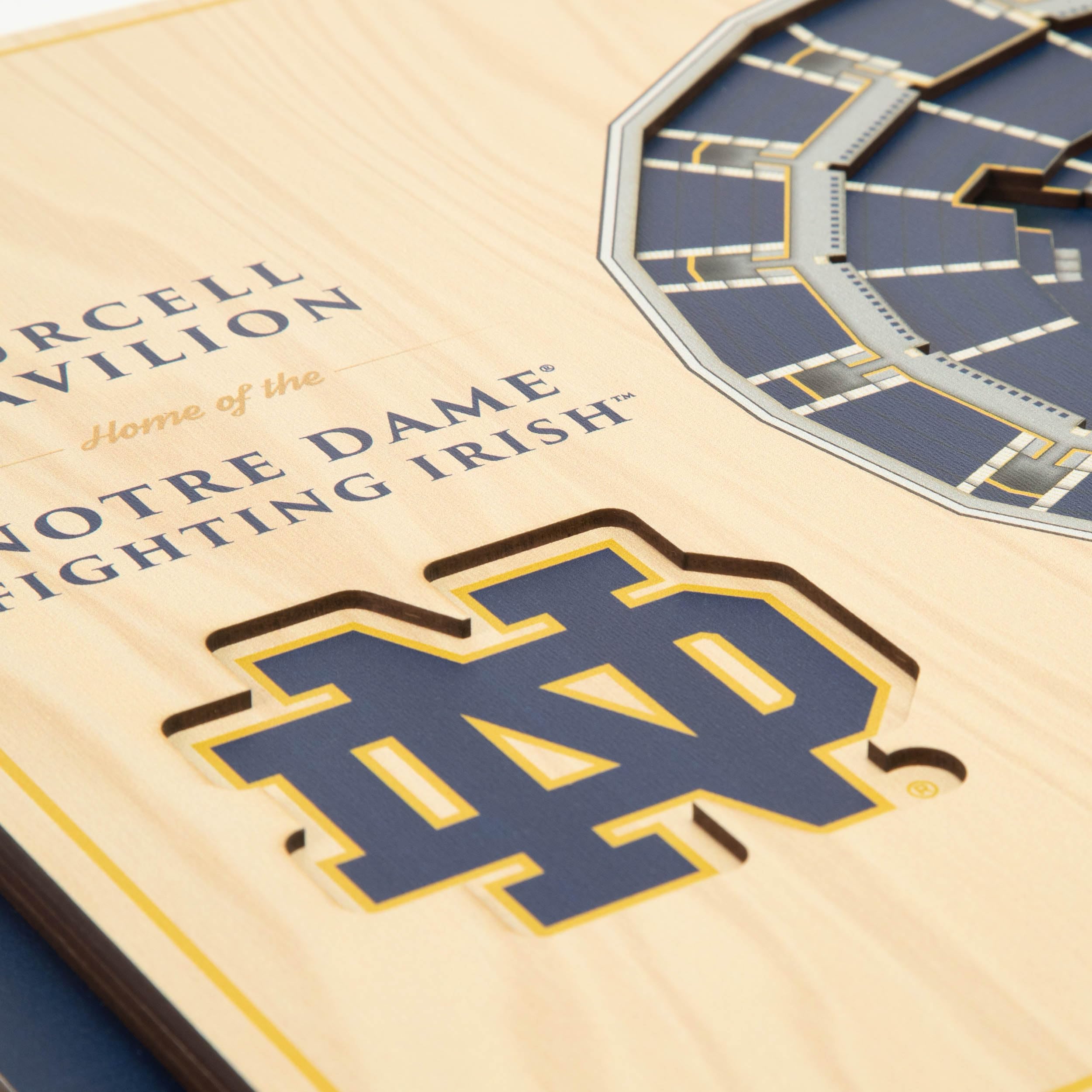 YouTheFan NCAA Notre Dame Fighting Irish 5-Layer StadiumView 3D Wall Art - Sports Collectibles, Sports Memorabilia, Sports Fan Shop, Sports Gifts