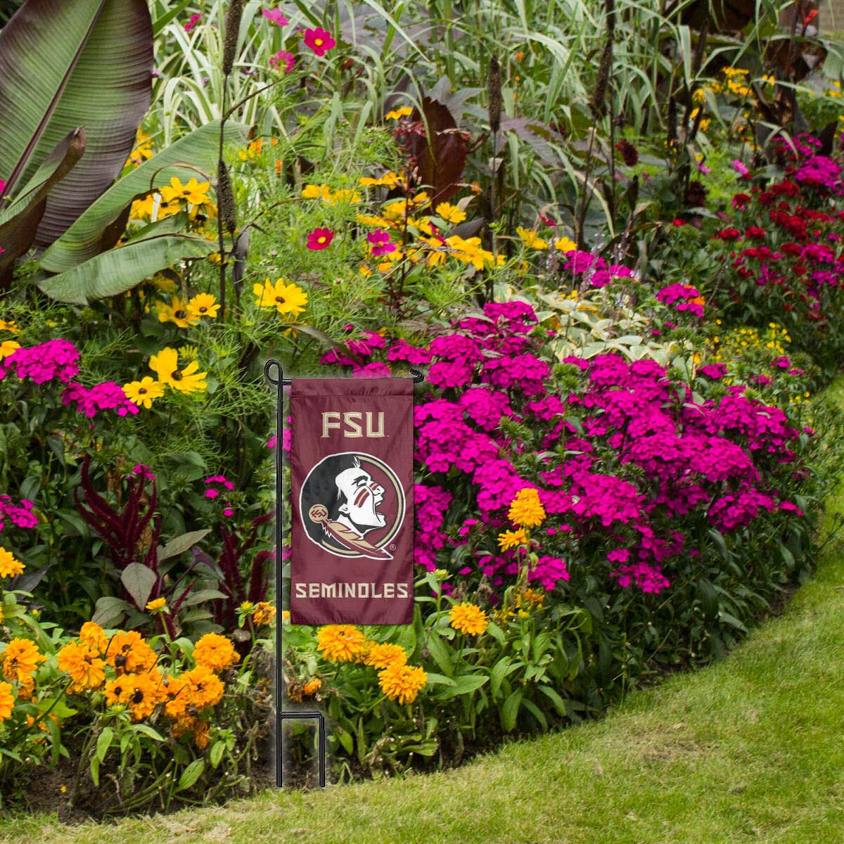 College Flags & Banners Co. Florida State Seminoles Mini Garden and Flower Pot Flag Topper - Sports Collectibles, Sports Memorabilia, Sports Fan Shop, Sports Gifts