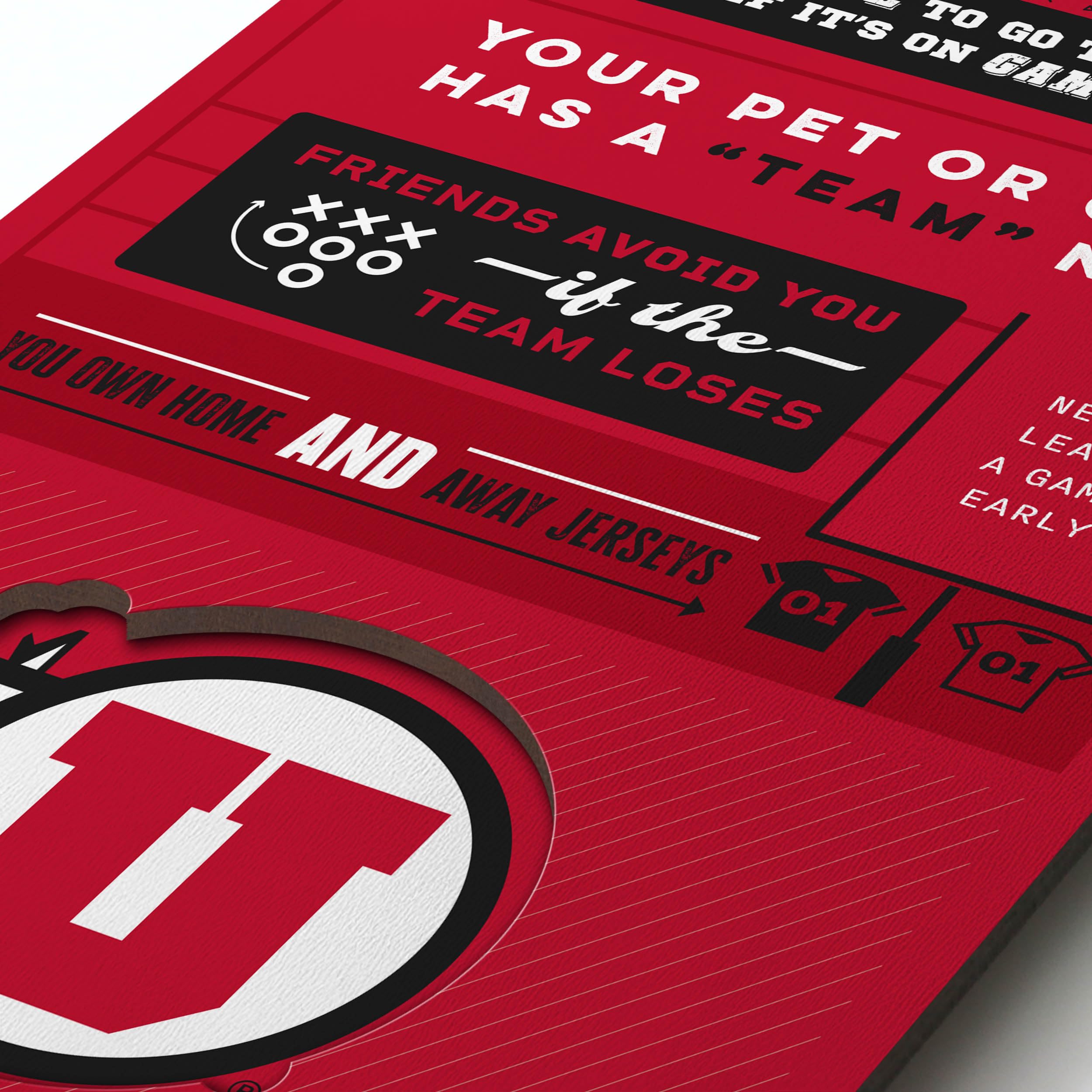 YouTheFan Officially-licensed NCAA Utah Utes 6x19 Top 10 Signs Banner - humorous descriptions - fun sports fan phrases, original design, indoor team wall decor fan gift - Sports Collectibles, Sports Memorabilia, Sports Fan Shop, Sports Gifts