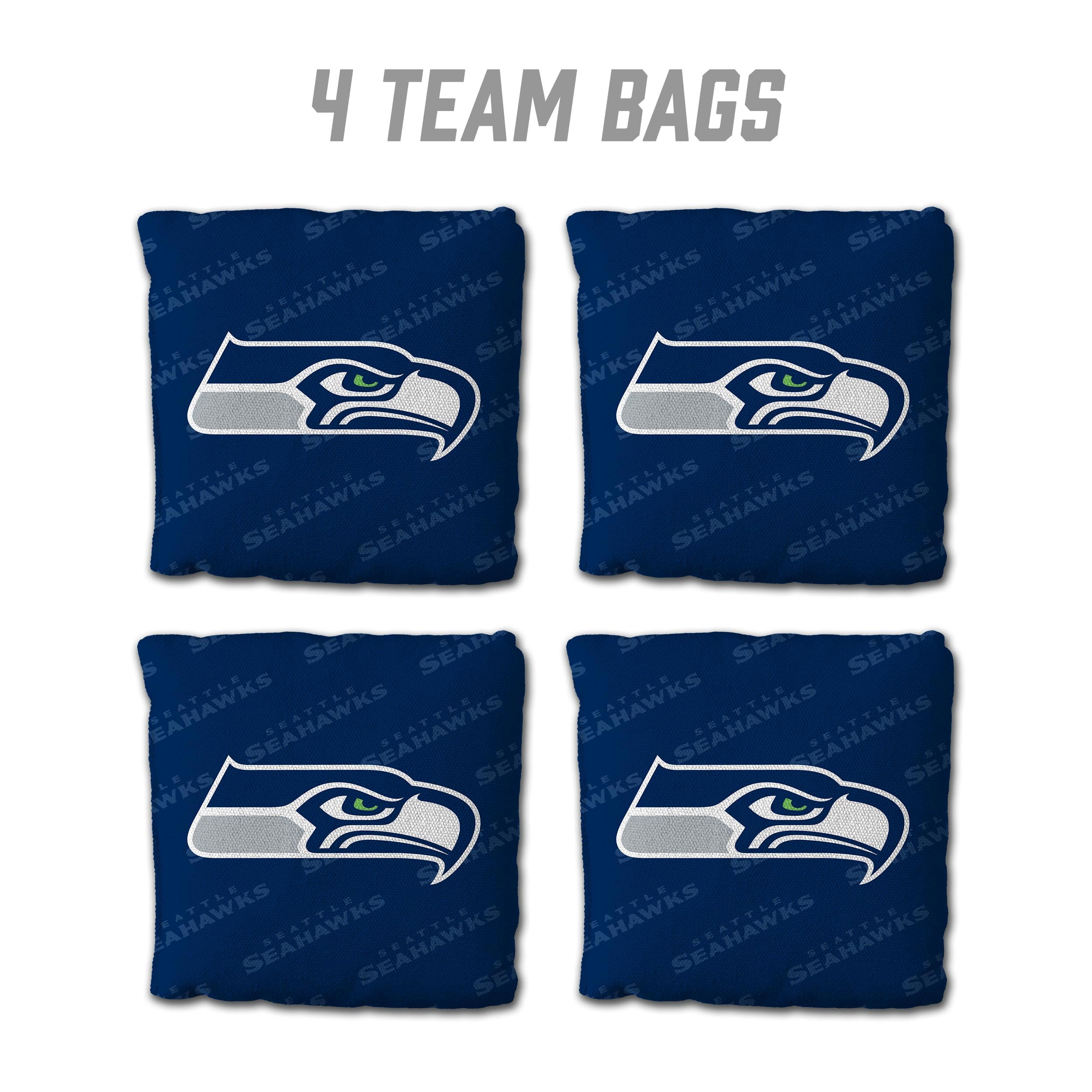 YouTheFan NFL Seattle Seahawks Cornhole Bags - 4PK - Blue - Sports Collectibles, Sports Memorabilia, Sports Fan Shop, Sports Gifts