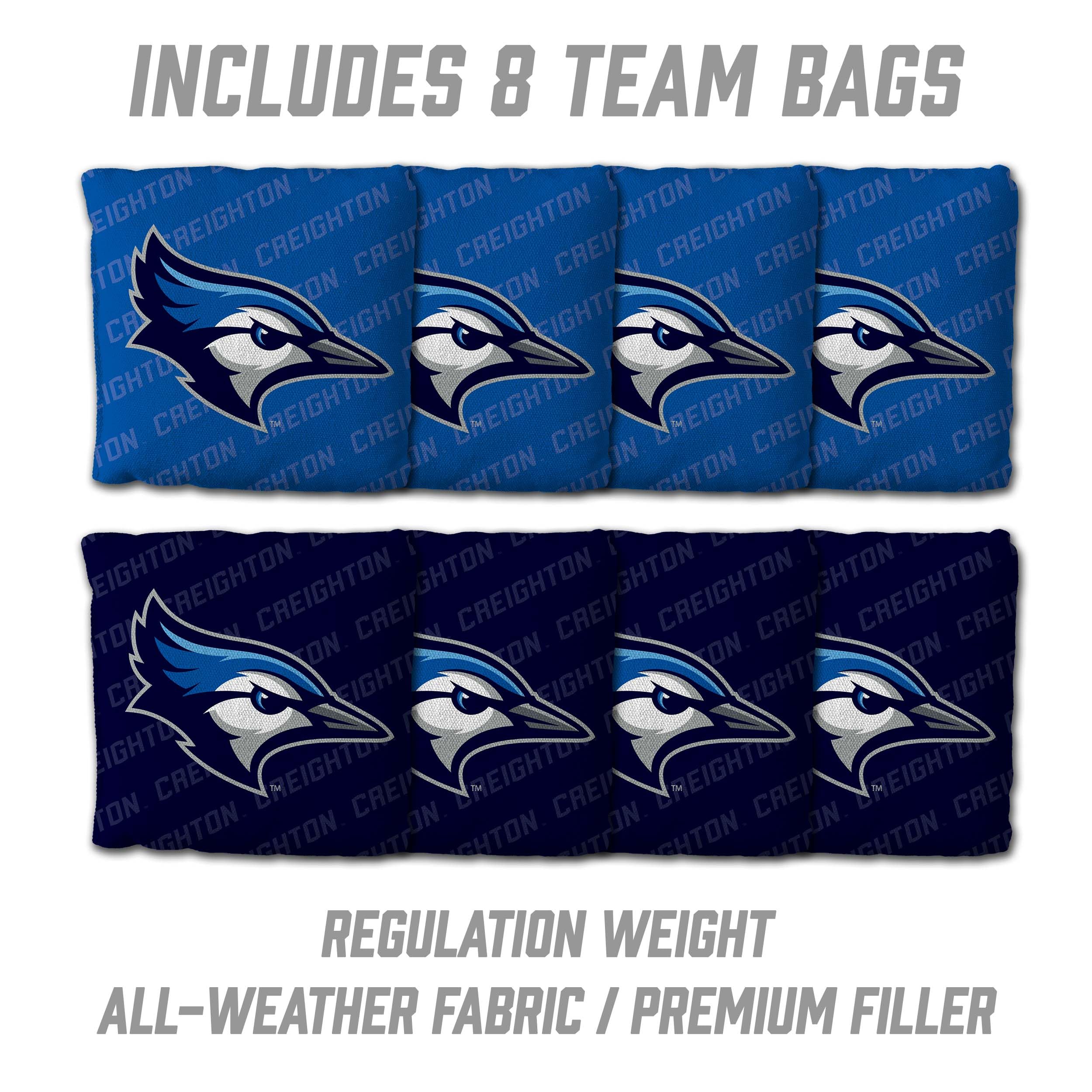 YouTheFan NCAA Creighton Bluejays 2’ x 4’ Professional Wood Cornhole Game with Logo Bags - Sports Collectibles, Sports Memorabilia, Sports Fan Shop, Sports Gifts