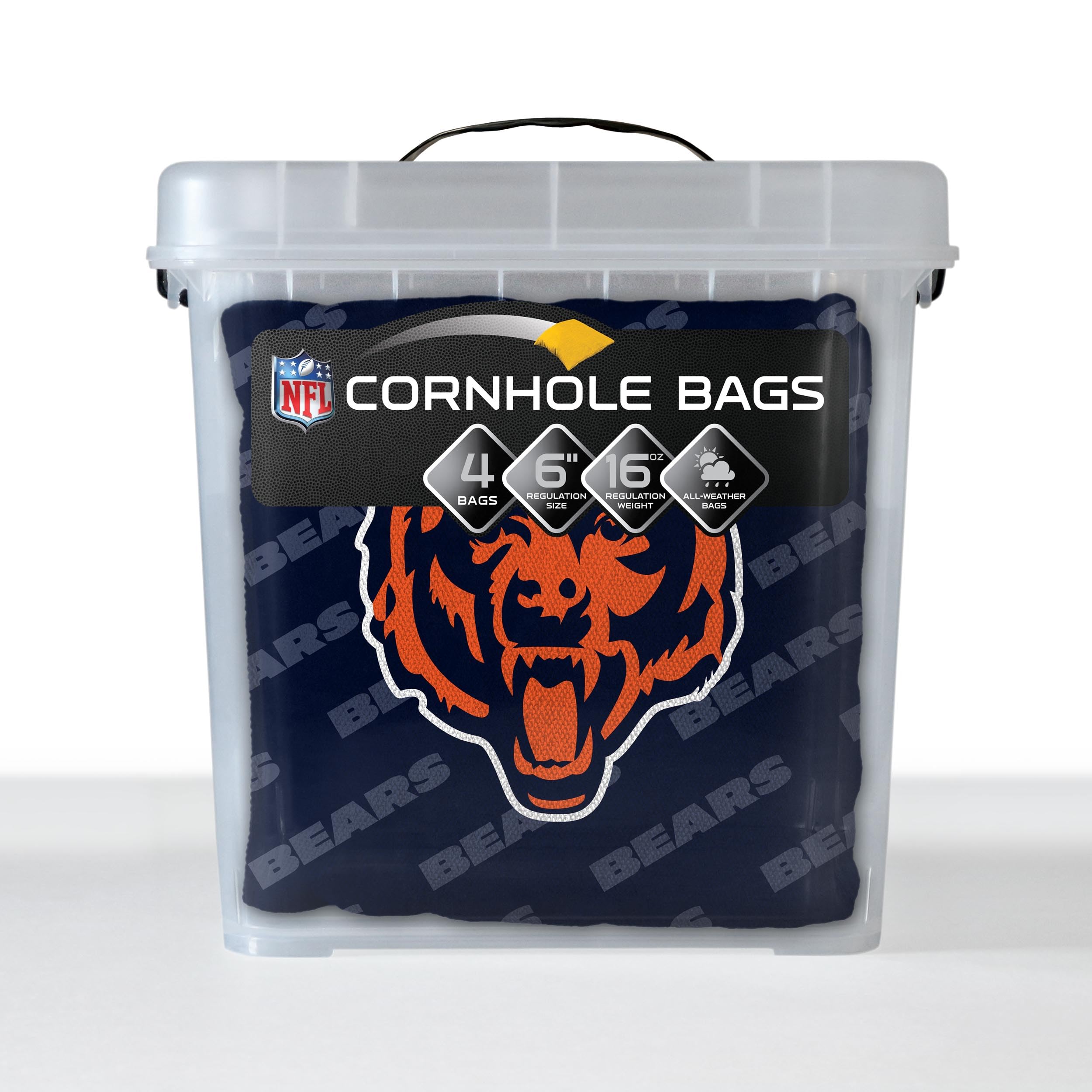 YouTheFan NFL Chicago Bears Cornhole Bags - 4PK - Blue - Sports Collectibles, Sports Memorabilia, Sports Fan Shop, Sports Gifts