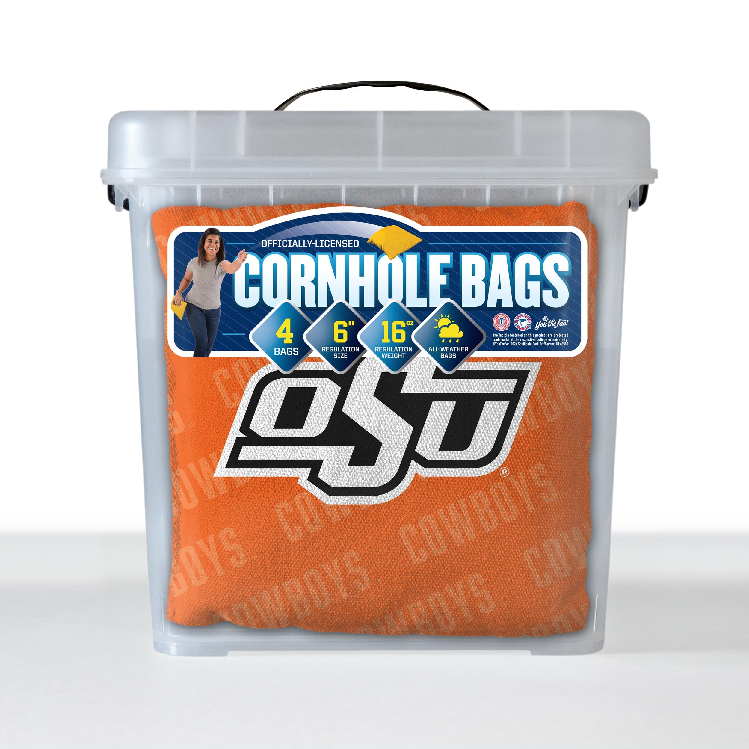 YouTheFan NCAA Oklahoma State Cowboys Cornhole Bags - 4PK - Orange - Sports Collectibles, Sports Memorabilia, Sports Fan Shop, Sports Gifts